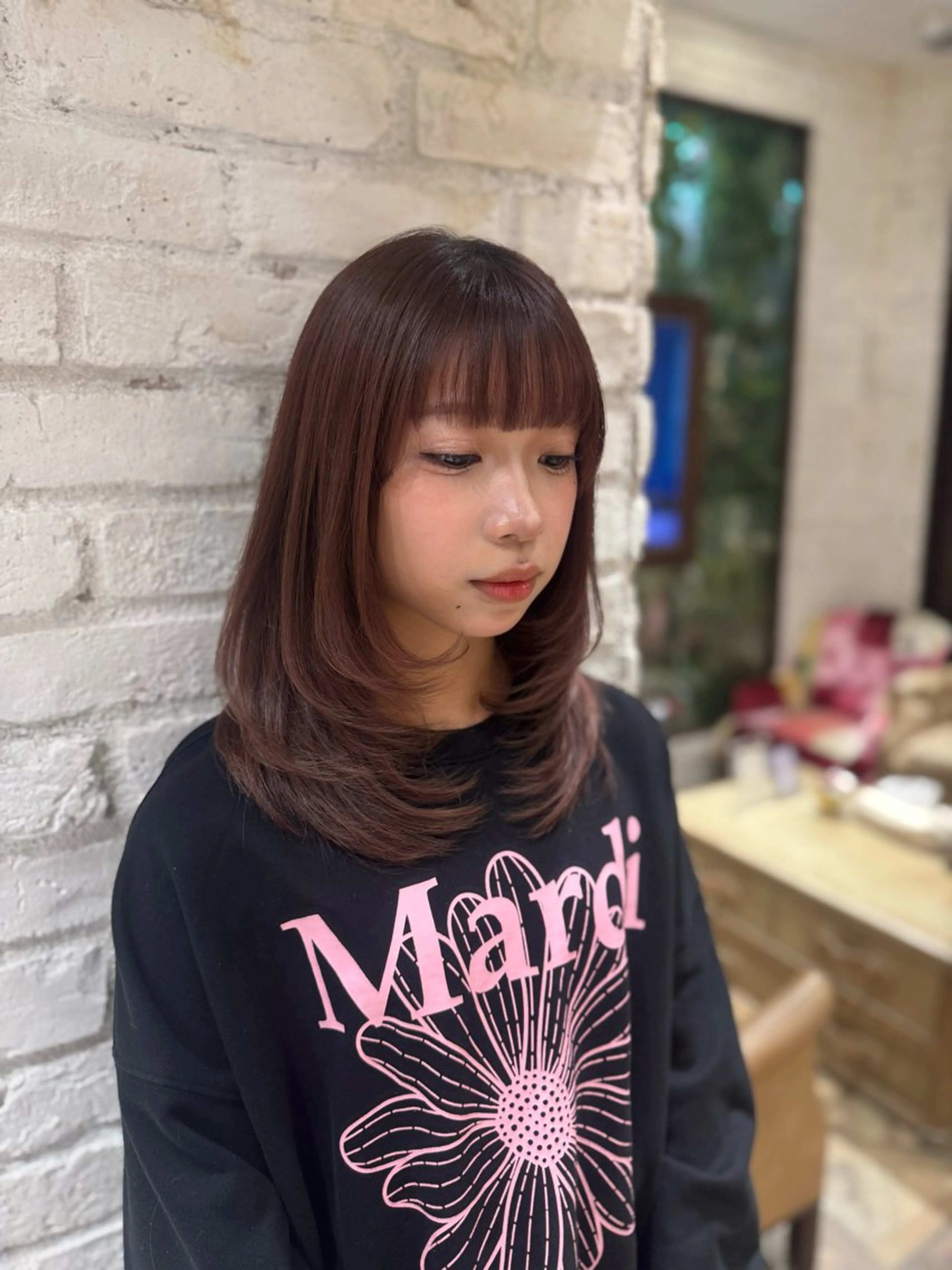 ミディアム レイヤーカット TiffaGINZA /Momokaのヘアスタイル