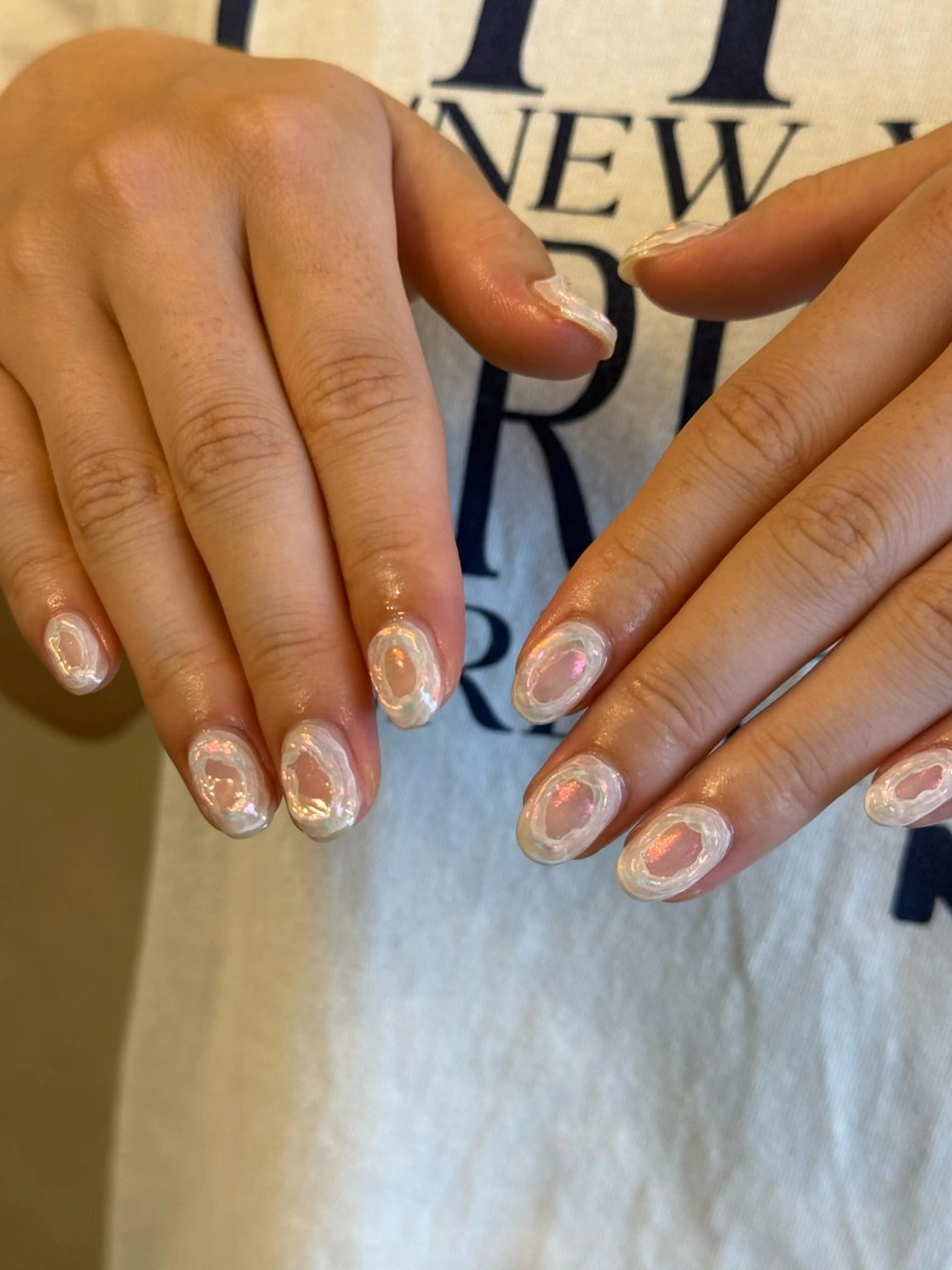 ネイル クリアネイル ミラーネイル ニュアンスネイル ハンドネイル filonnail asukaのネイルデザイン