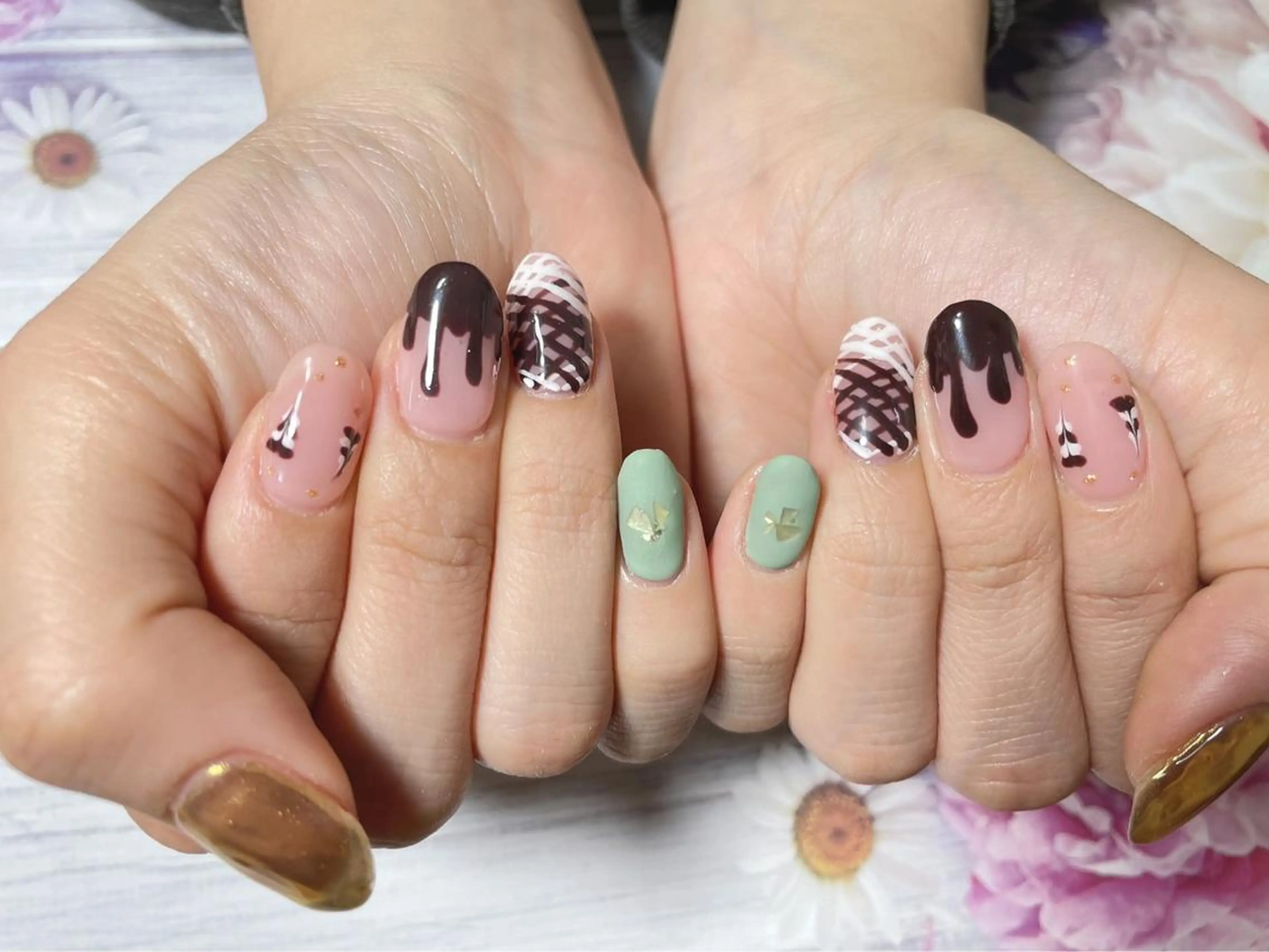 ネイル バレンタイン ハンドネイル nailsalon Rinのネイルデザイン