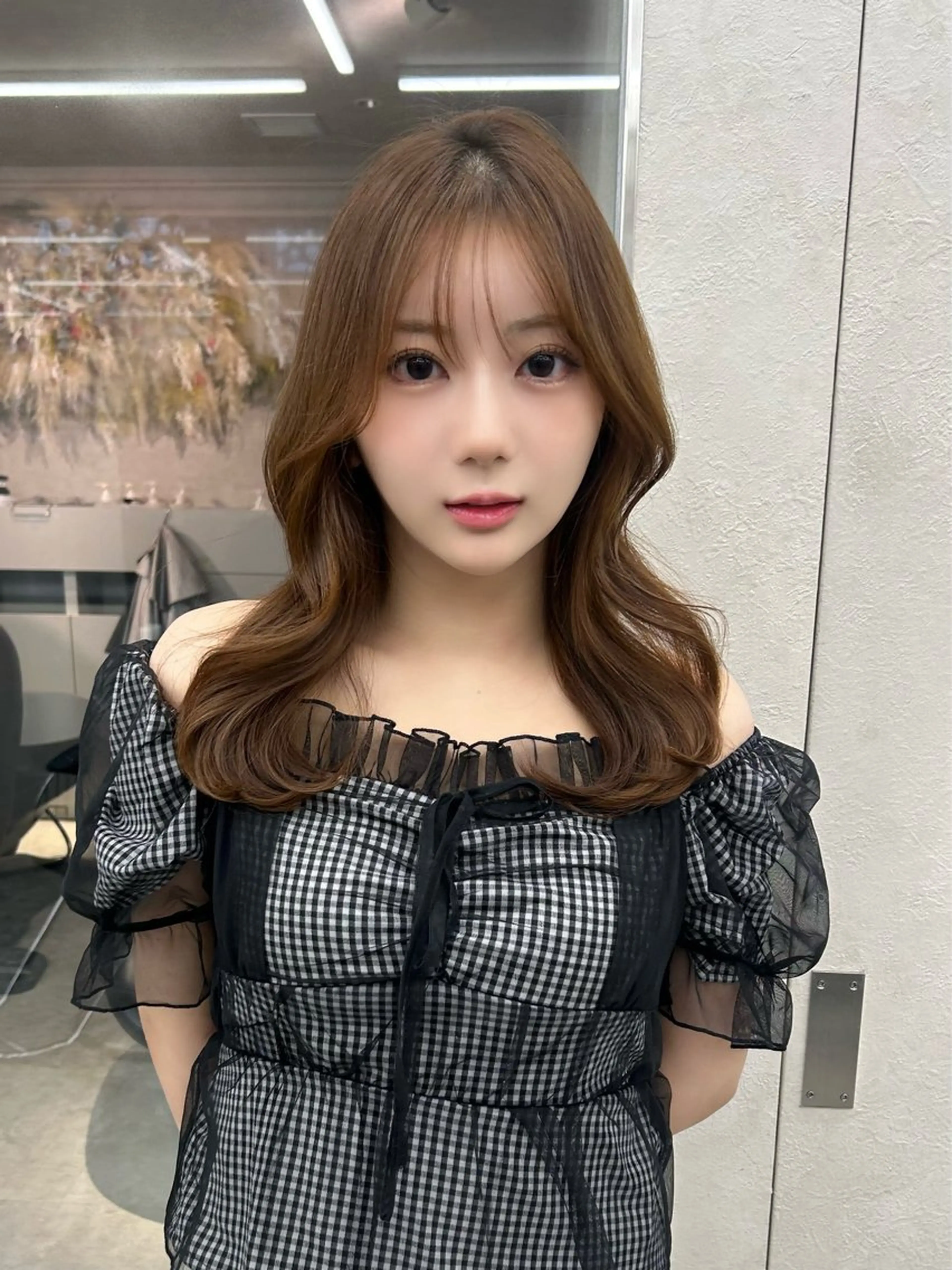 ミディアム カラー ヘアアレンジ カット ヘアカラー トリートメント fumika🎀 ベージュのヘアスタイル