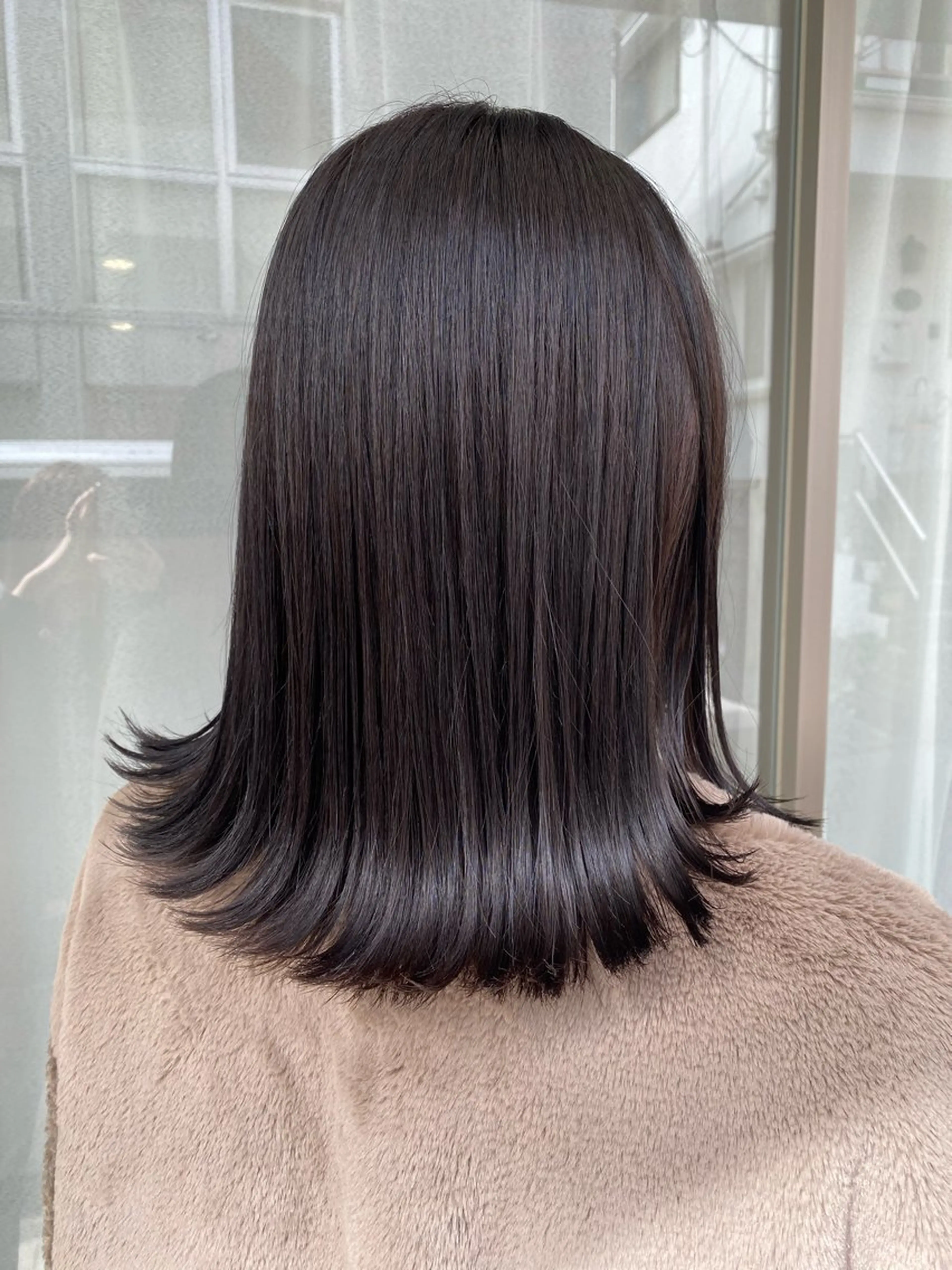 ミディアム カラー グレージュ カット ヘアカラー トリートメント グレージュ/レイヤー /韓国ヘア/RISAのヘアスタイル