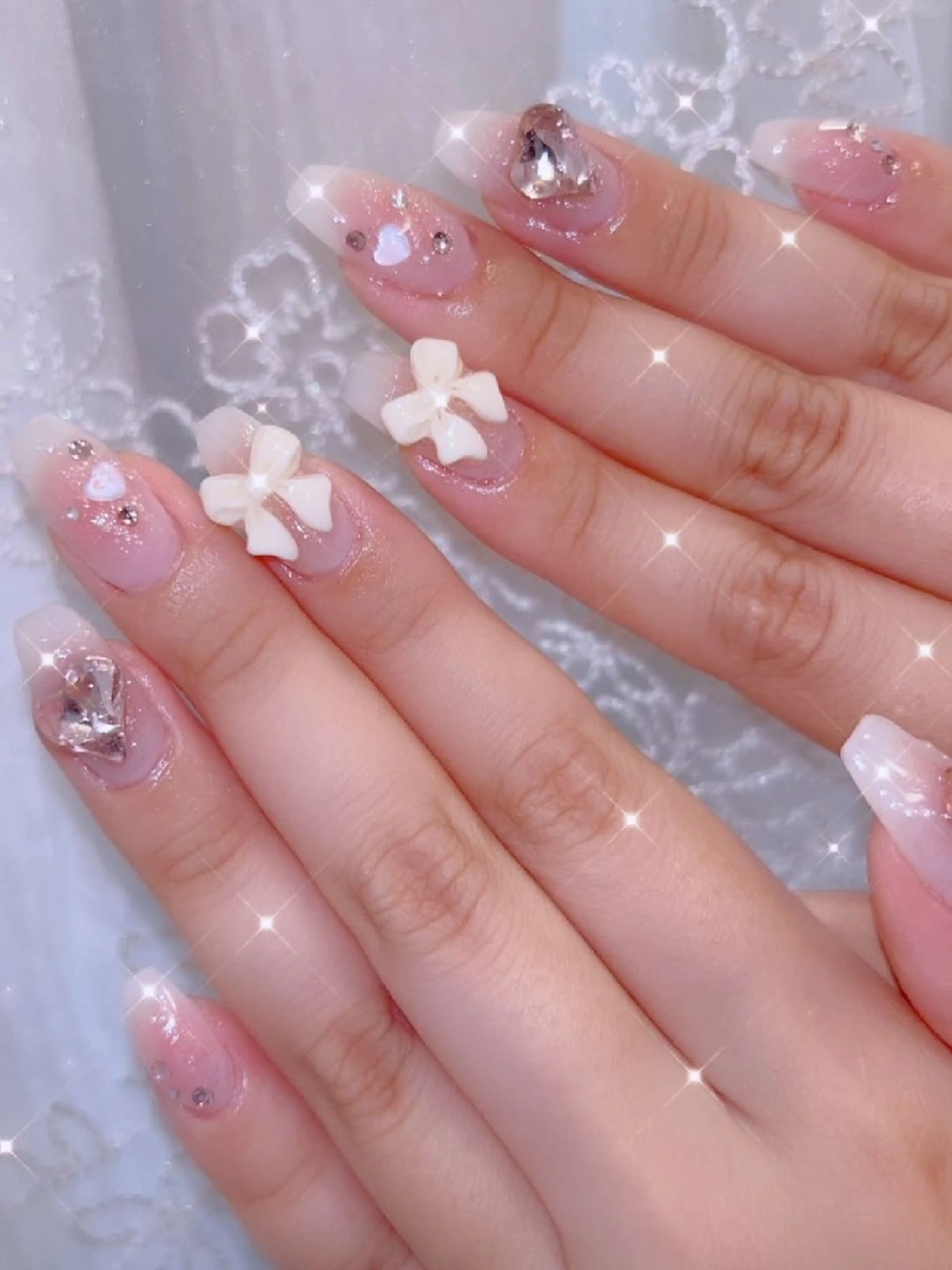 ネイル 長さ出し ジェルネイル 韓国ネイル マグネットネイル ニュアンスネイル ハンドネイル I LOVE ME NAIL.｡.:*♡のネイルデザイン