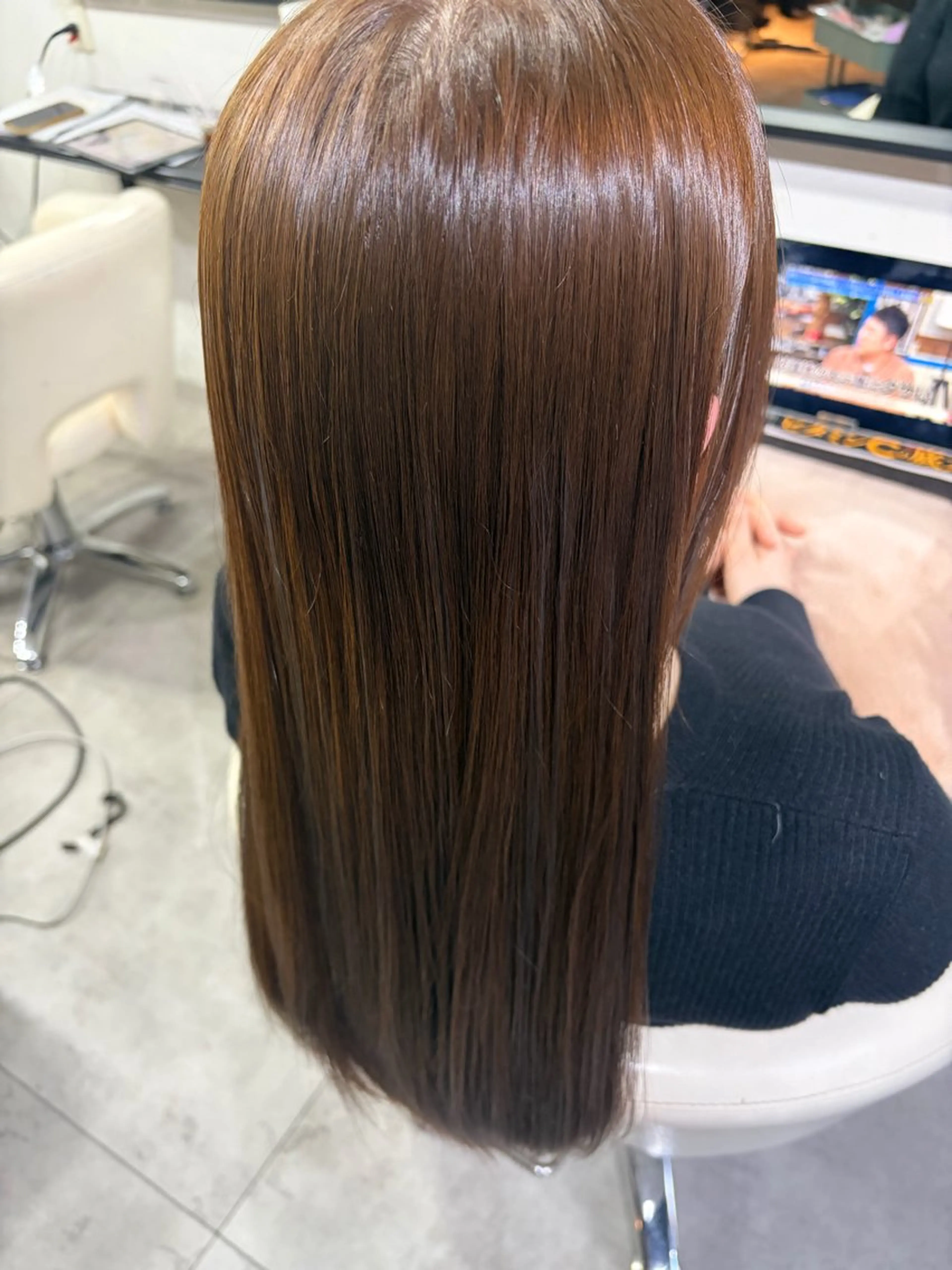 ロング カラー ヘアカラー トリートメント ストレート/カラー 特化雪本☃️のヘアスタイル