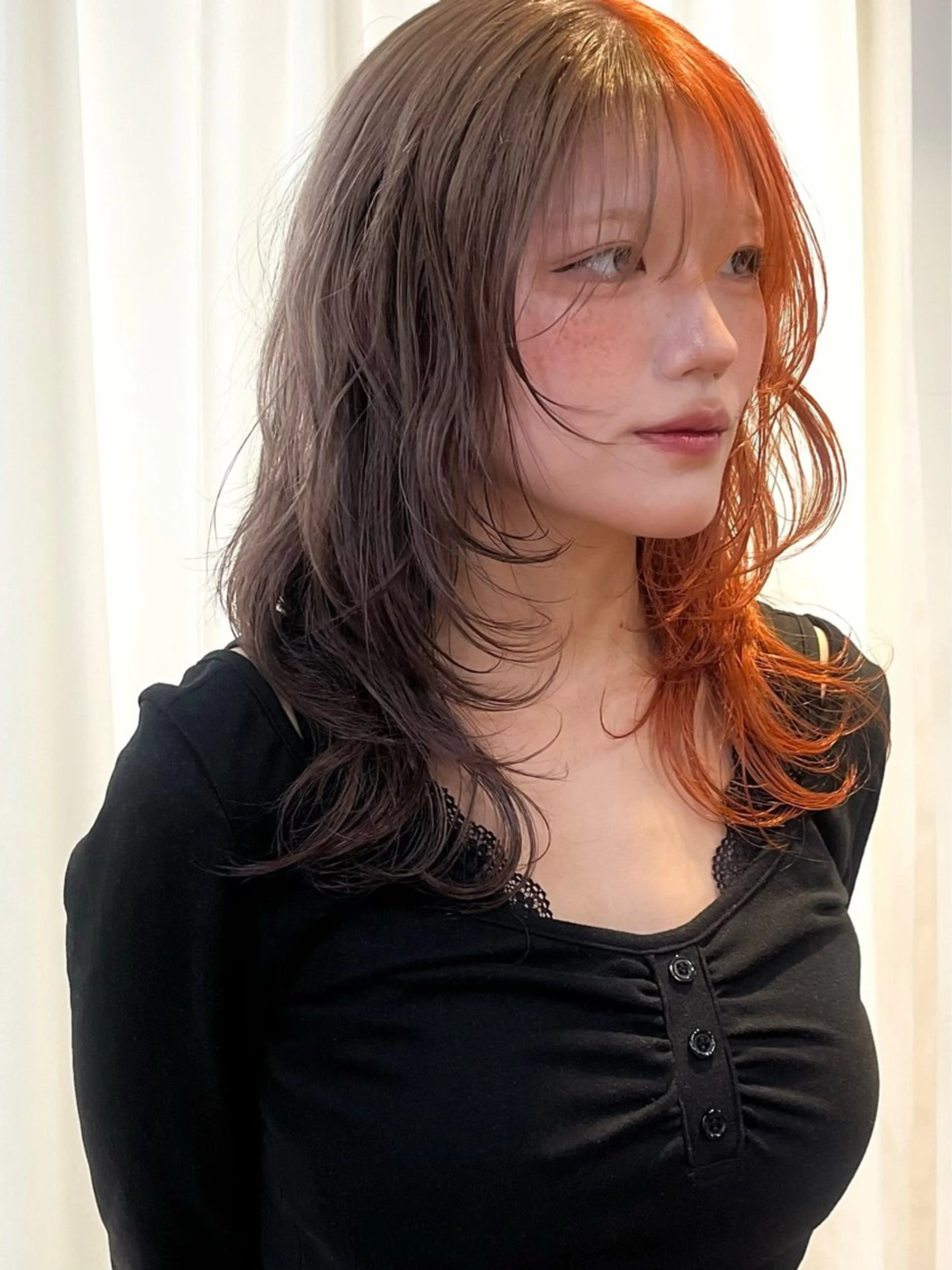 ミディアム カラー カット ヘアカラー sana /レイヤー/ショートのヘアスタイル