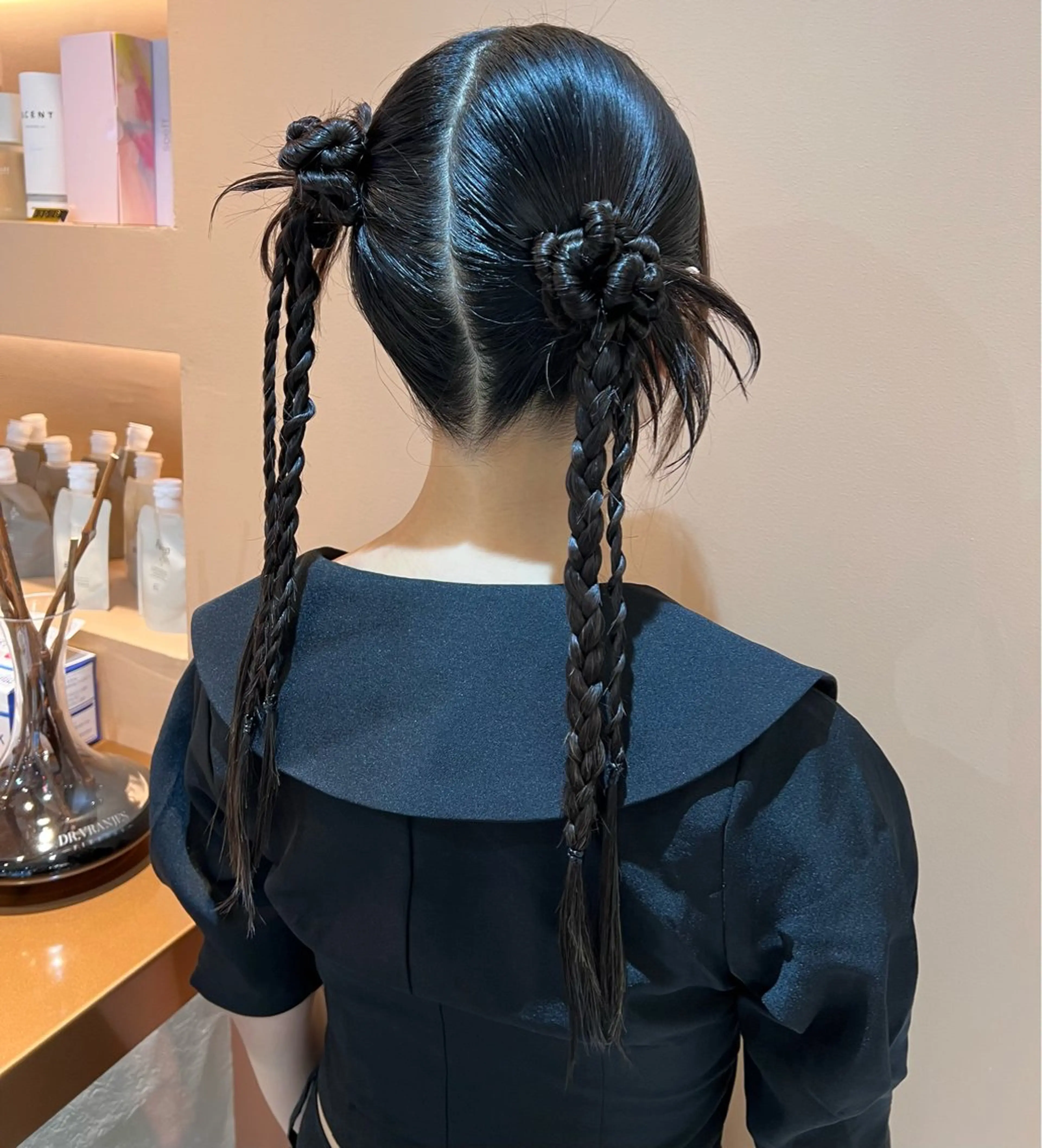 ロング カラー ヘアアレンジ ヘアセット ✨カチモリ✨レイヤー 韓国ヘア🇰🇷ゆいのヘアスタイル