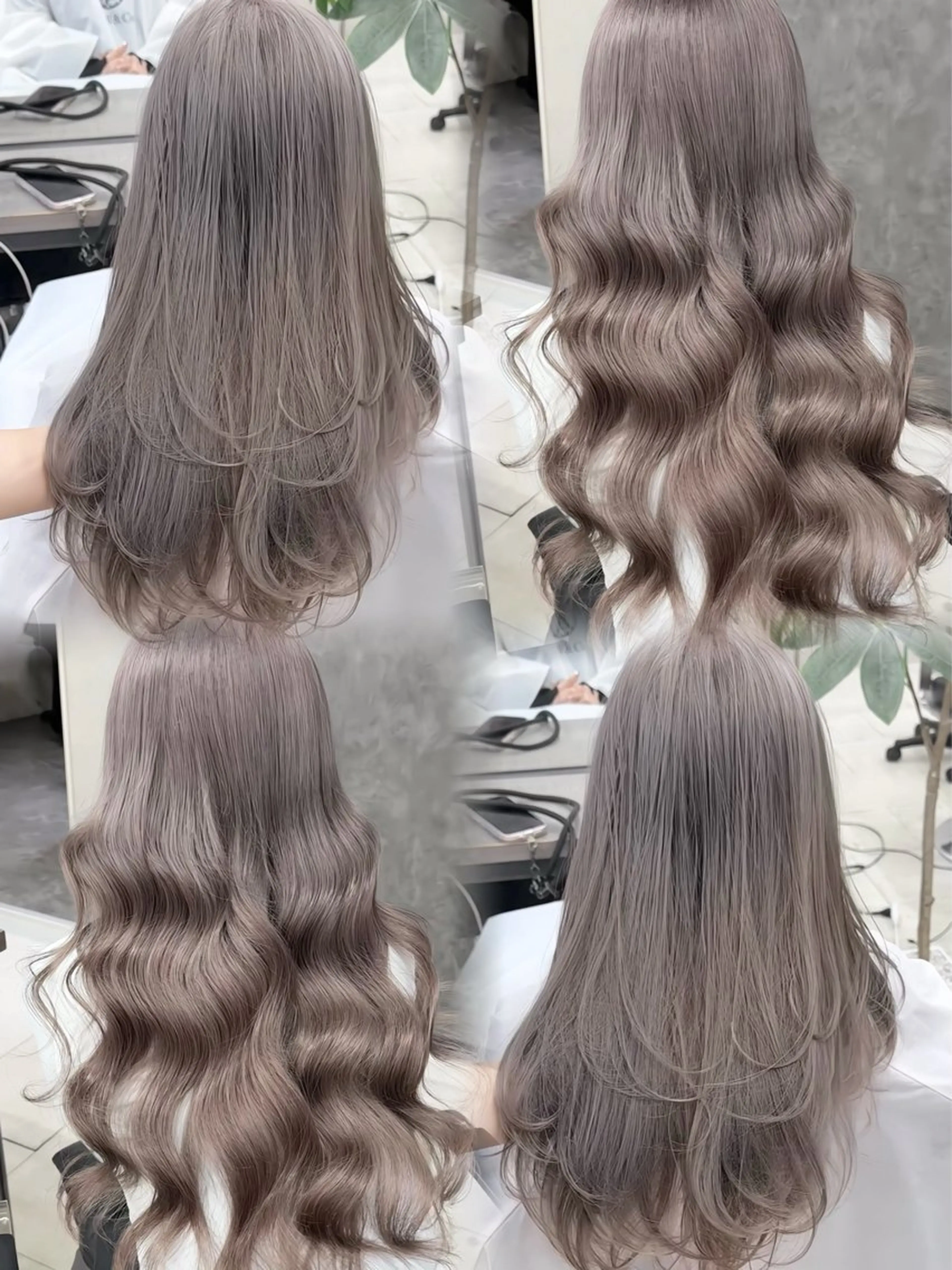 ロング カラー ミルクティー・ピンク 甘モテカラー/emaのヘアスタイル