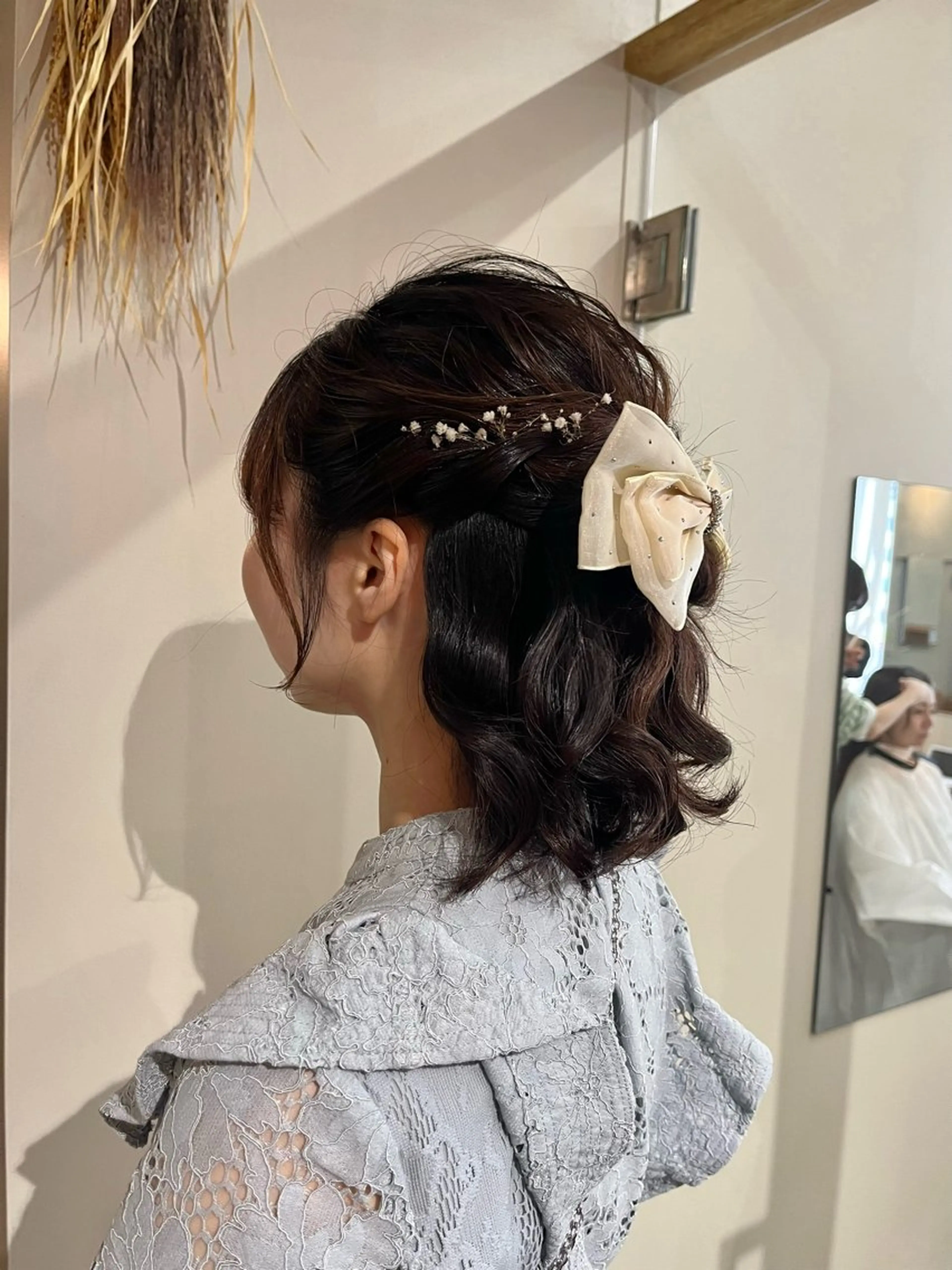 ミディアム ヘアアレンジ ヘアセット 🌼花屋併設🌼 木下奈々望のヘアスタイル