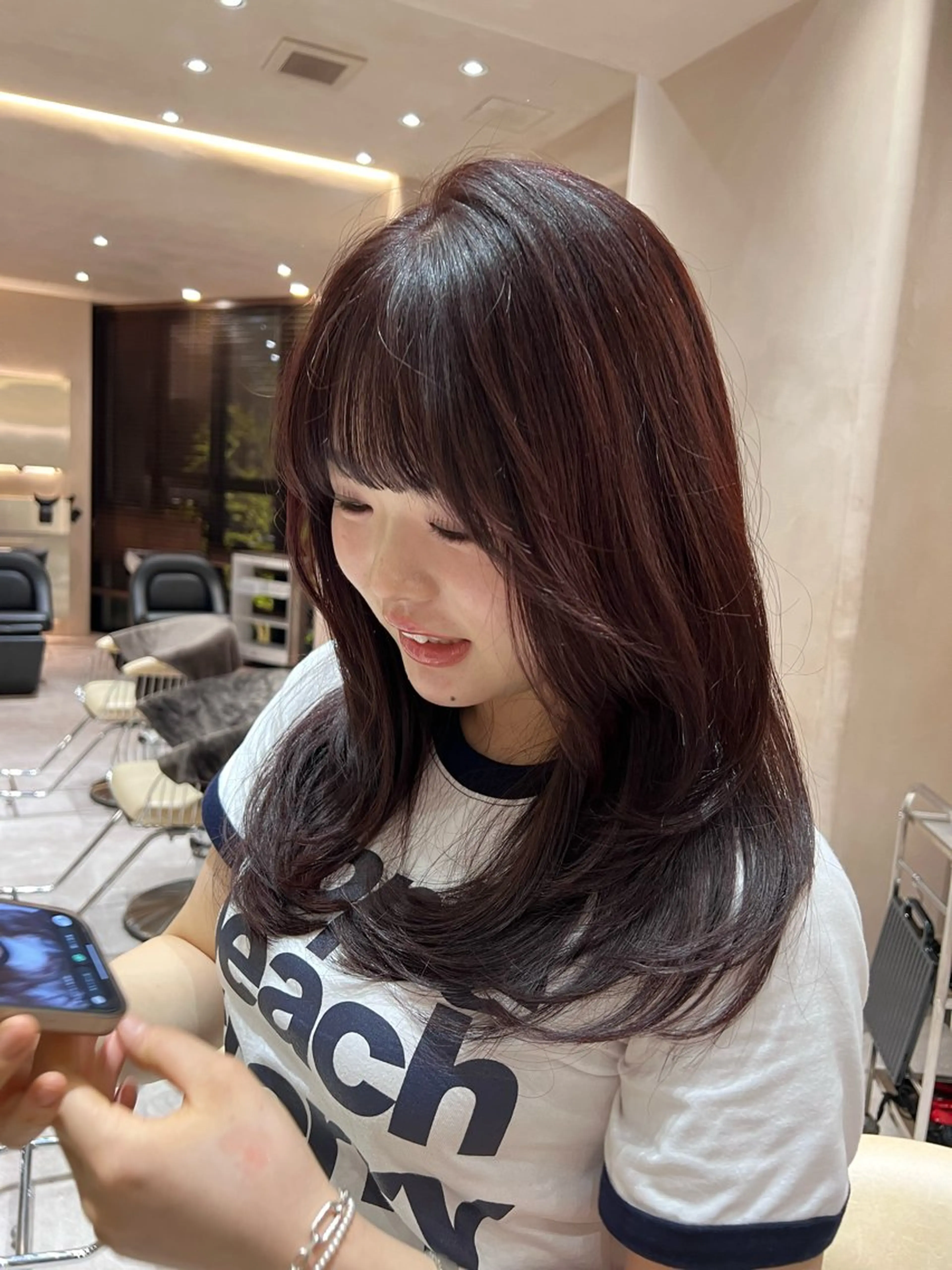 セミロング カラー 渋谷🎀透明感カラー レイヤー/mikuのヘアスタイル