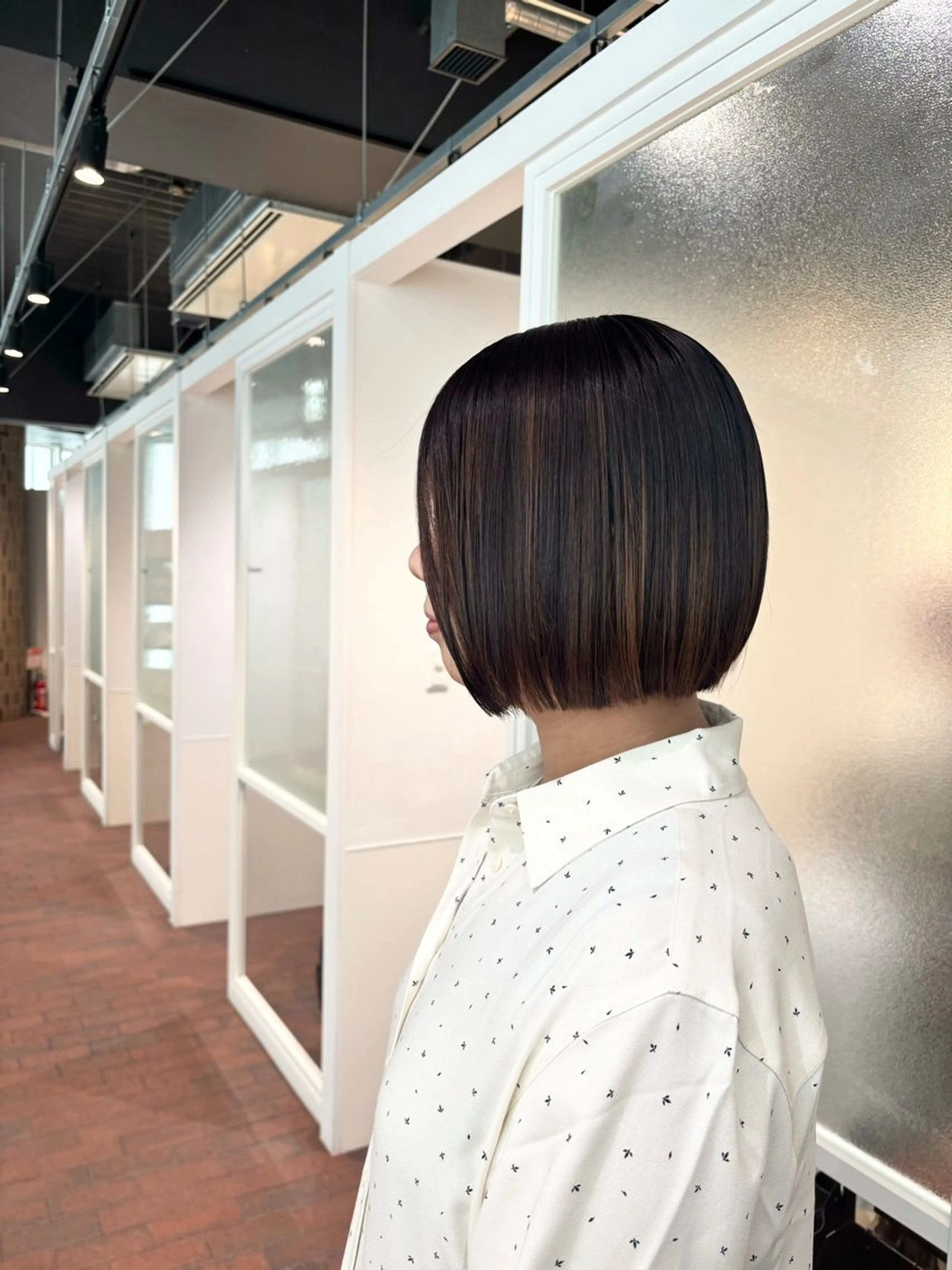 ミディアム ボブ カット マンツーマン 縮毛矯正/マユコのヘアスタイル