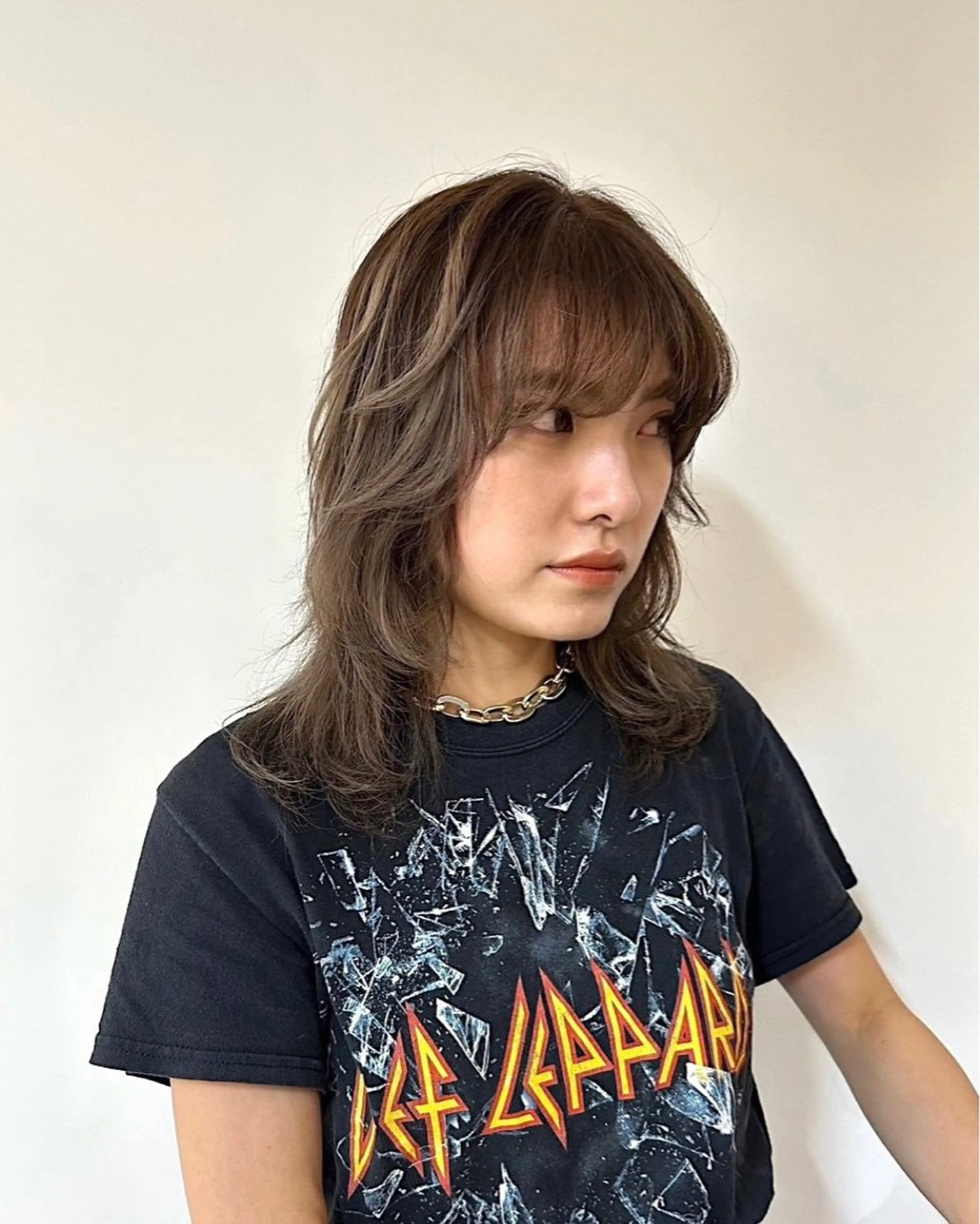 ミディアム カラー ブリーチ デザインカラー 竹中 彩音のヘアスタイル