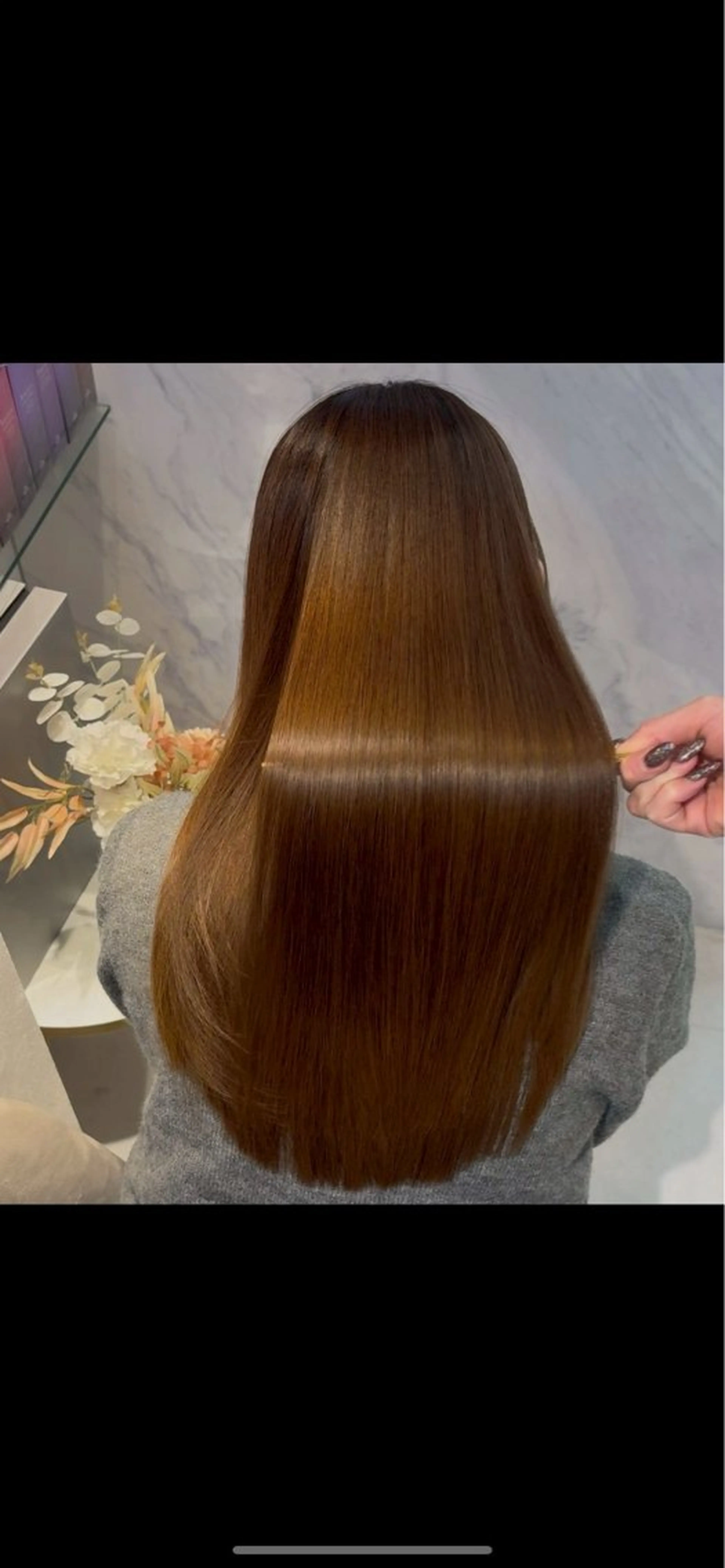 ロング カラー ブリーチ 髪質改善 縮毛矯正 トリートメント 酸性ストレート 渡邉 大介のヘアスタイル