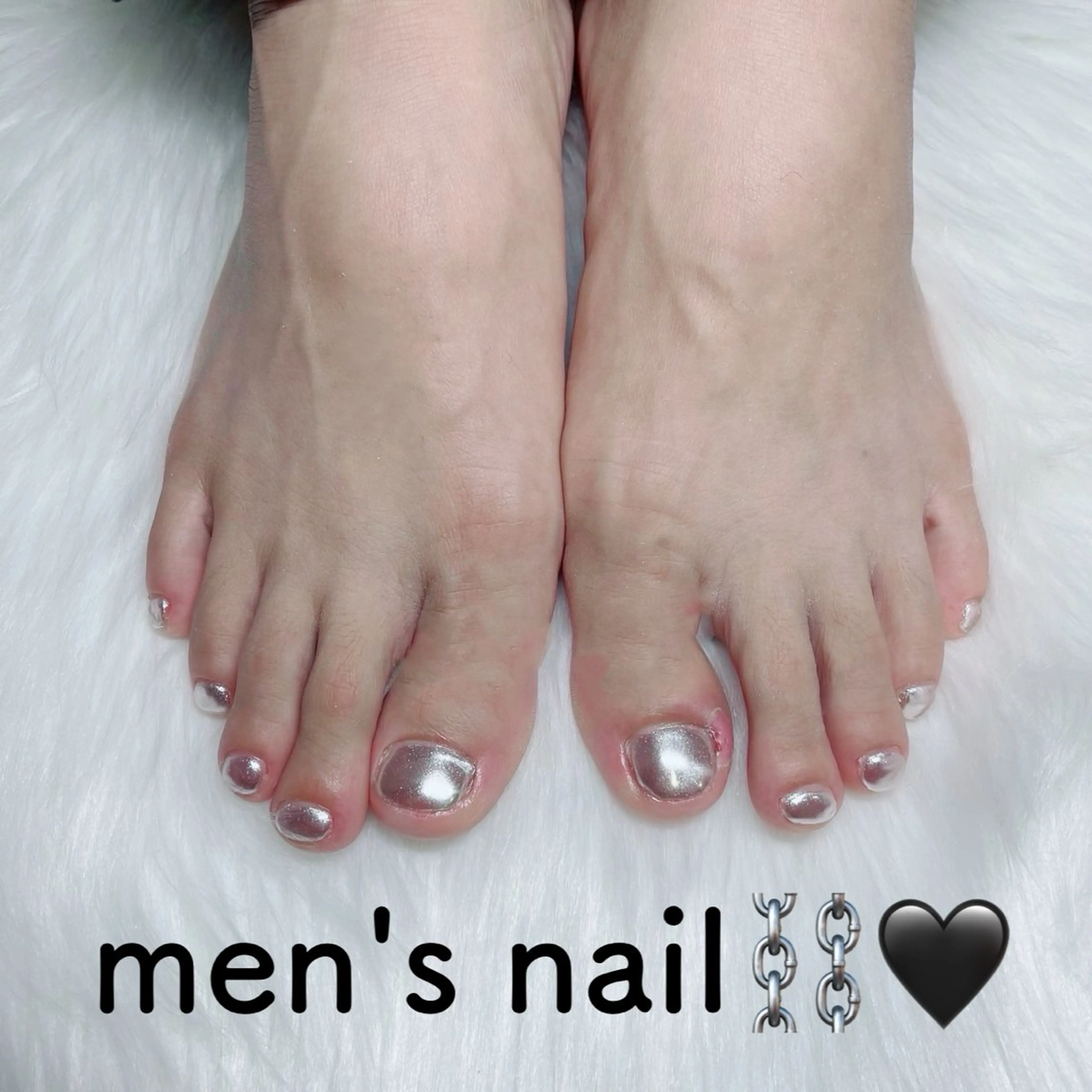 ネイル ミラーネイル フットネイル 加藤 千鈴のネイルデザイン