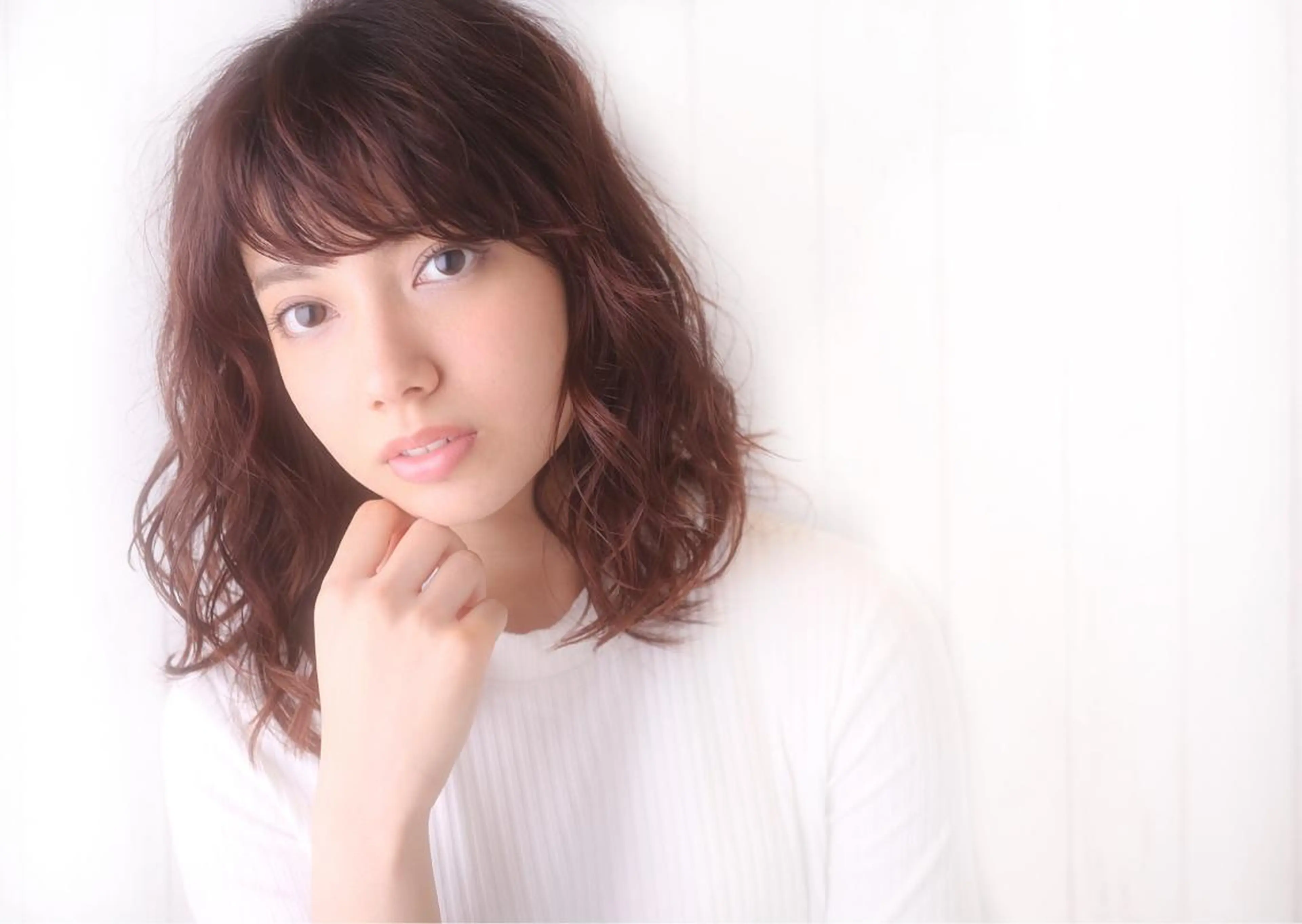 ミディアム パーマ ミディアムパーマ 沖 宜志のヘアスタイル