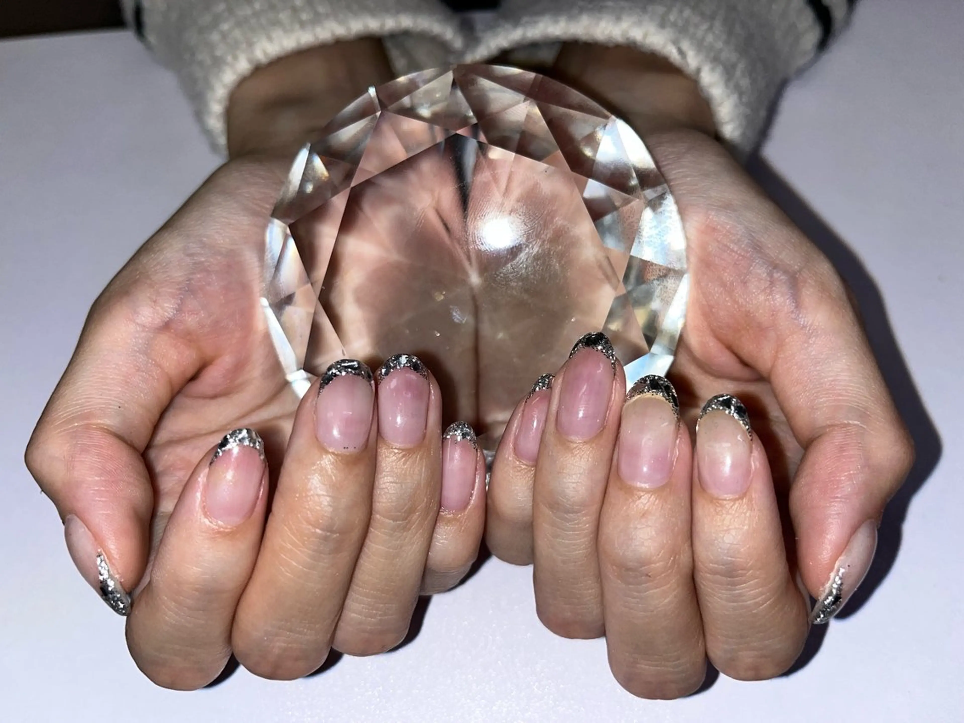 ネイル フレンチネイル ガラスフレンチ ニュアンスネイル オフィスネイル ワンカラーネイル ハンドケア プライベートサロン N's Nailのネイルデザイン