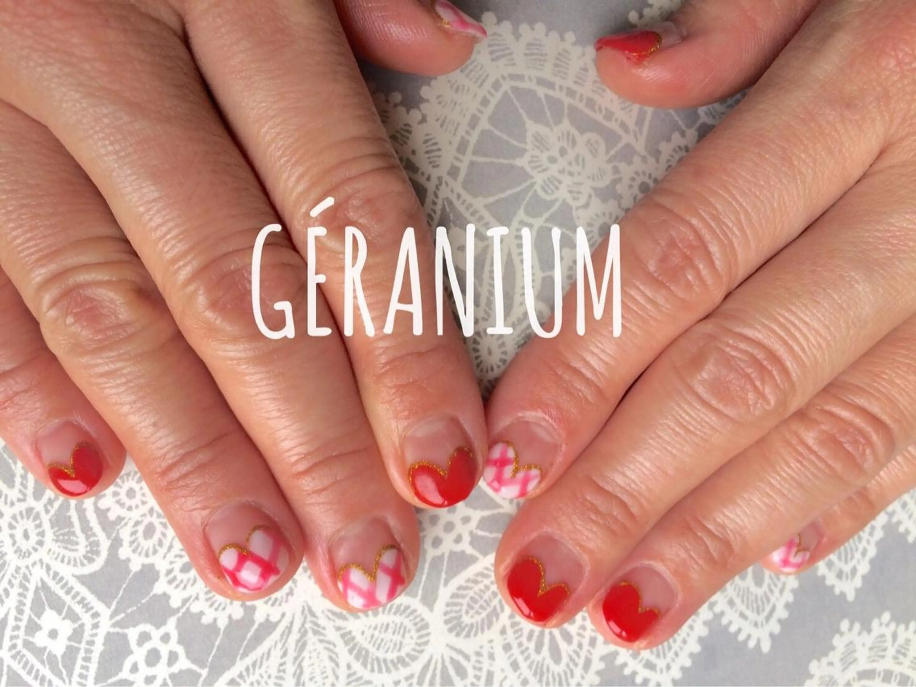 ネイル ハート GéRanium Harukaのネイルデザイン