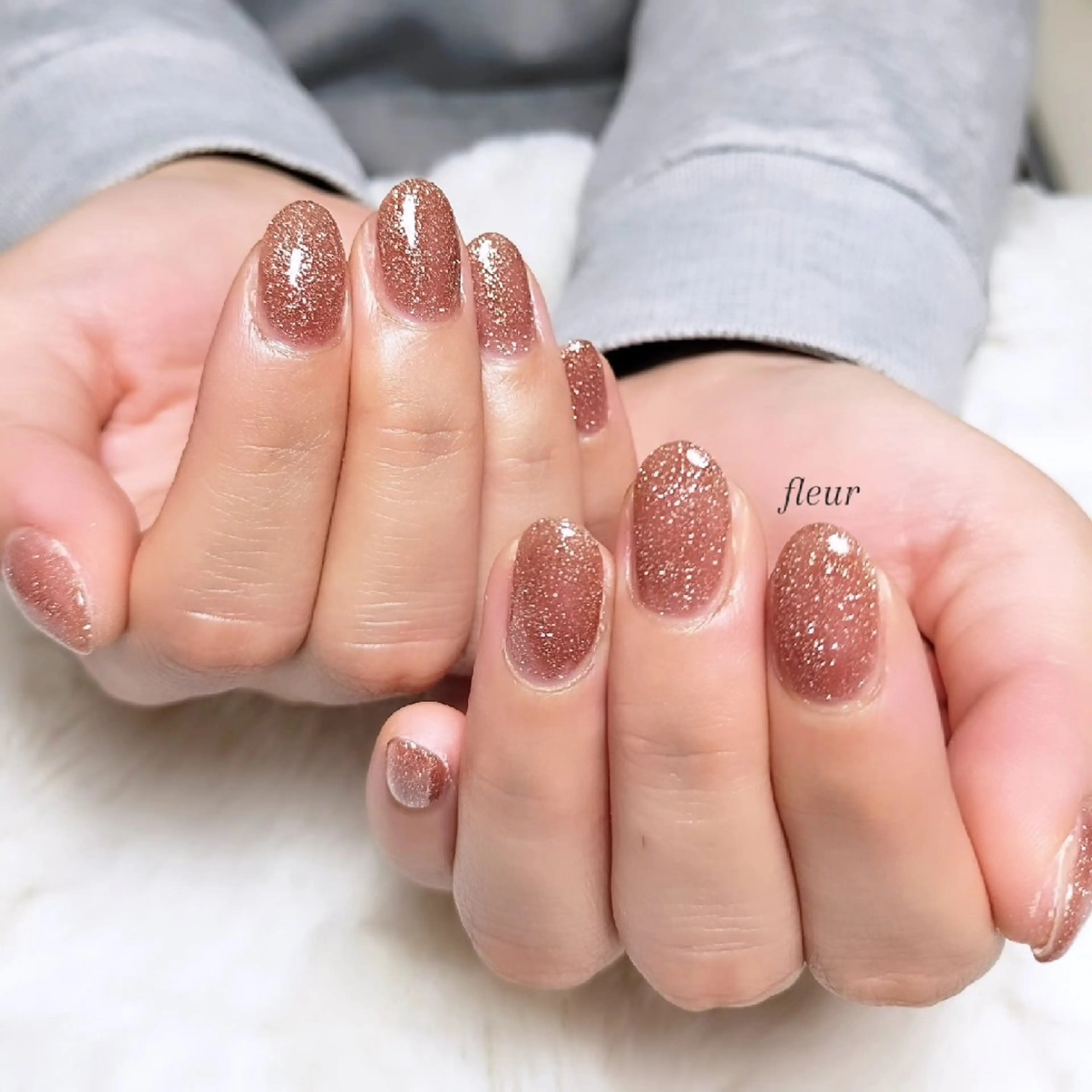 ネイル フラッシュネイル ピンク ピンクベージュ megumi. sのネイルデザイン