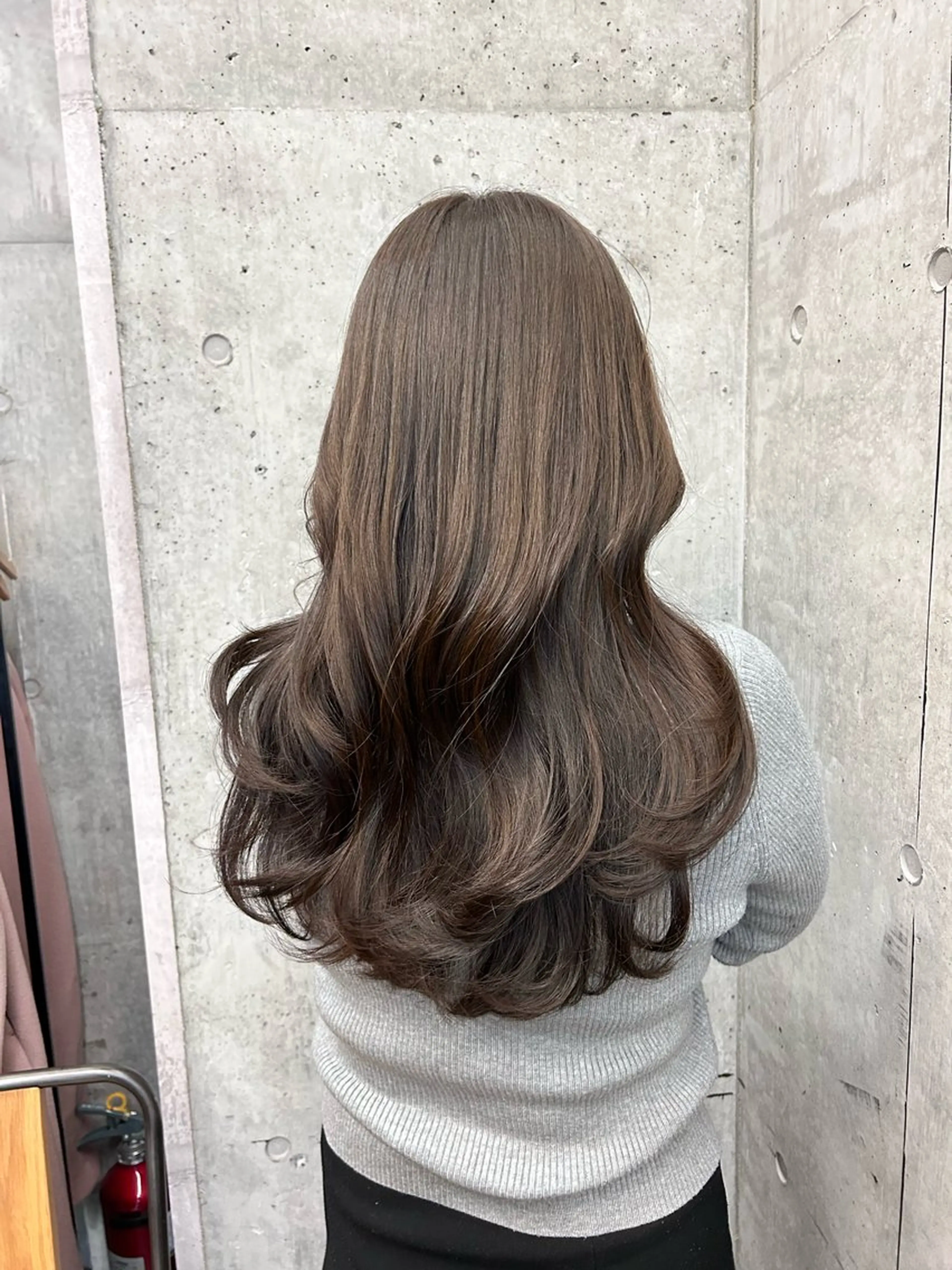 ロング カラー パーマ ヘアアレンジ ANJU/本町肥後橋 /似合わせカラー💖のヘアスタイル