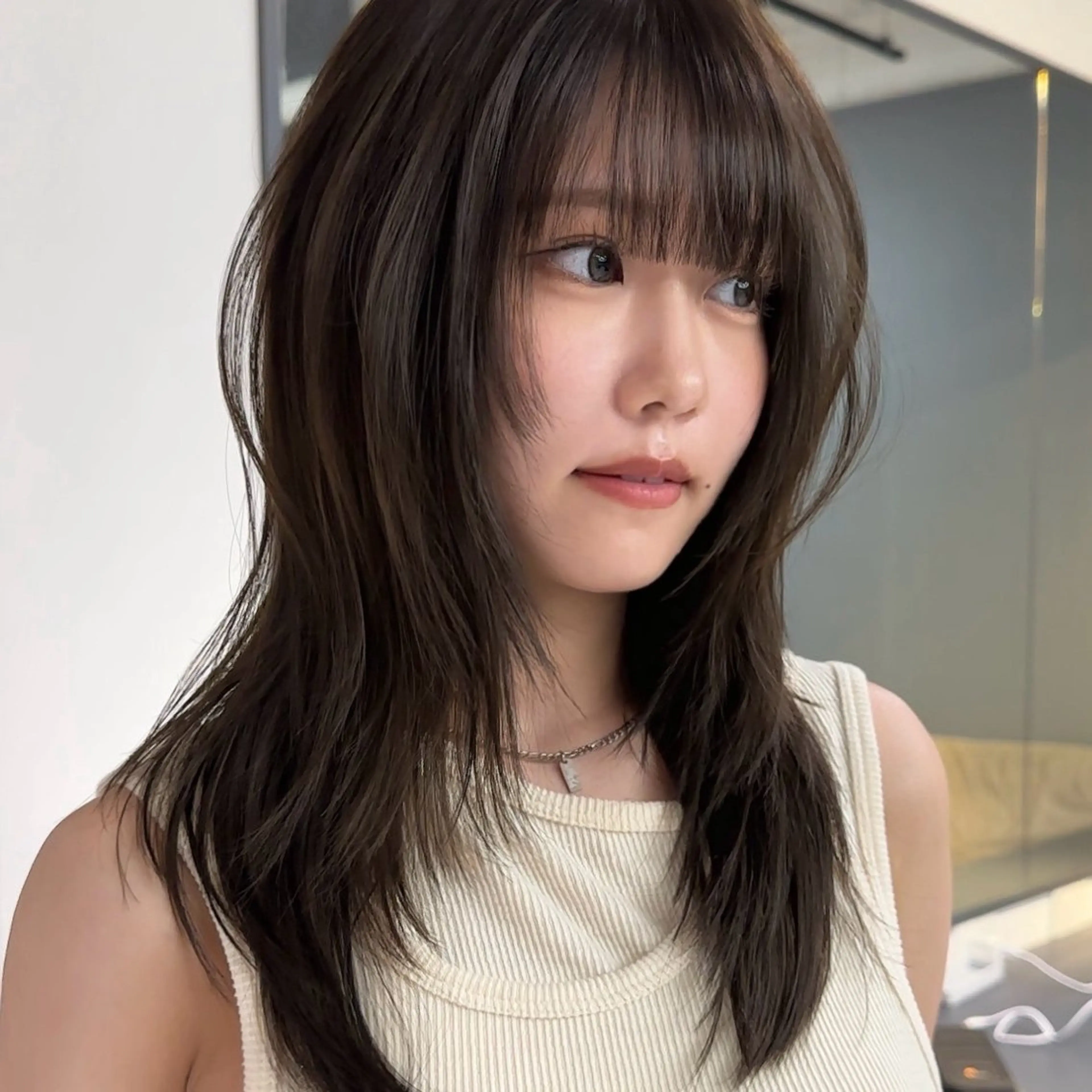 ロング 中田 姫歌のヘアスタイル