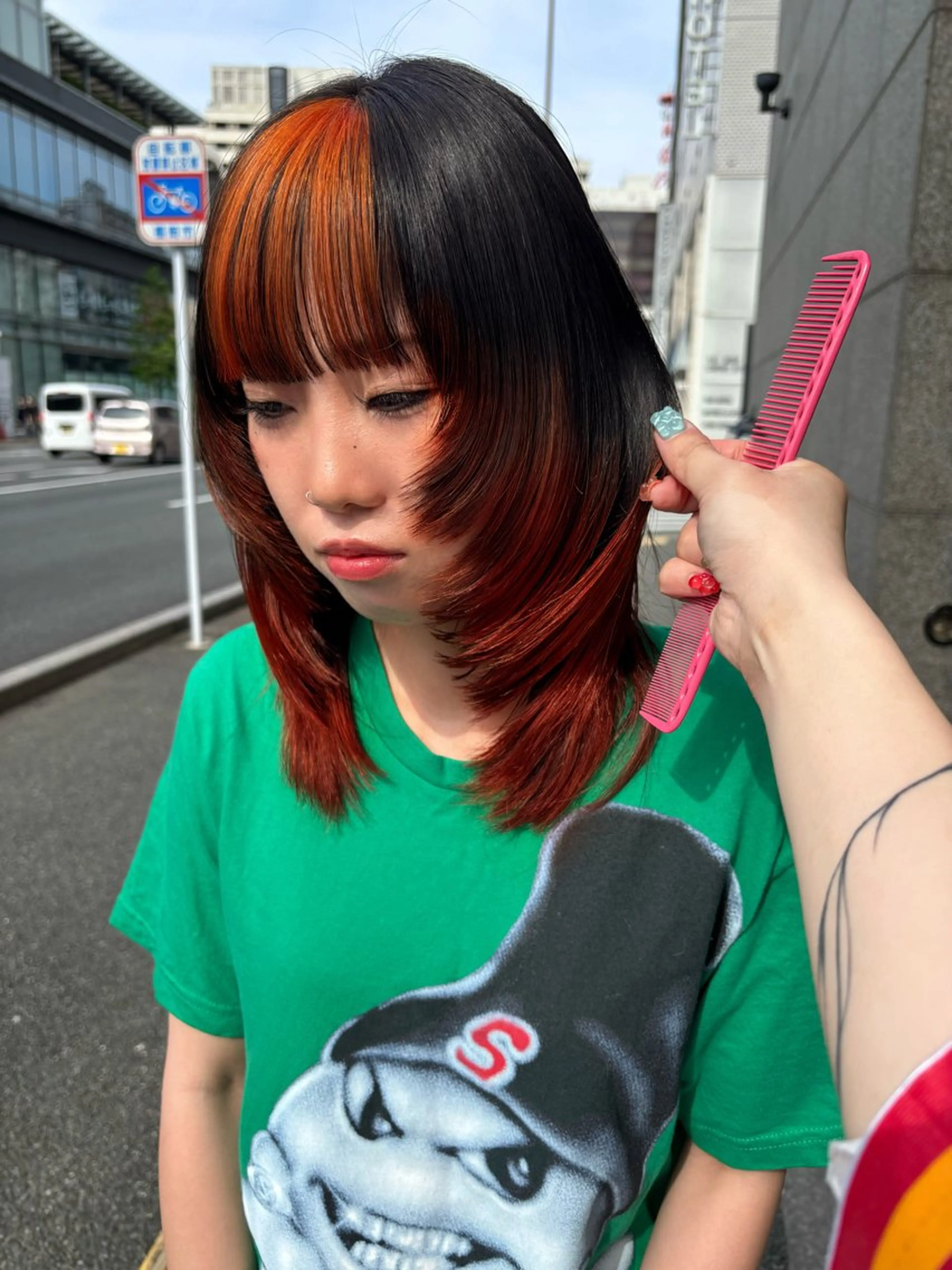 ミディアム カラー ヘアカラー ⭐︎ハイトーン /レイヤー✩momoのヘアスタイル