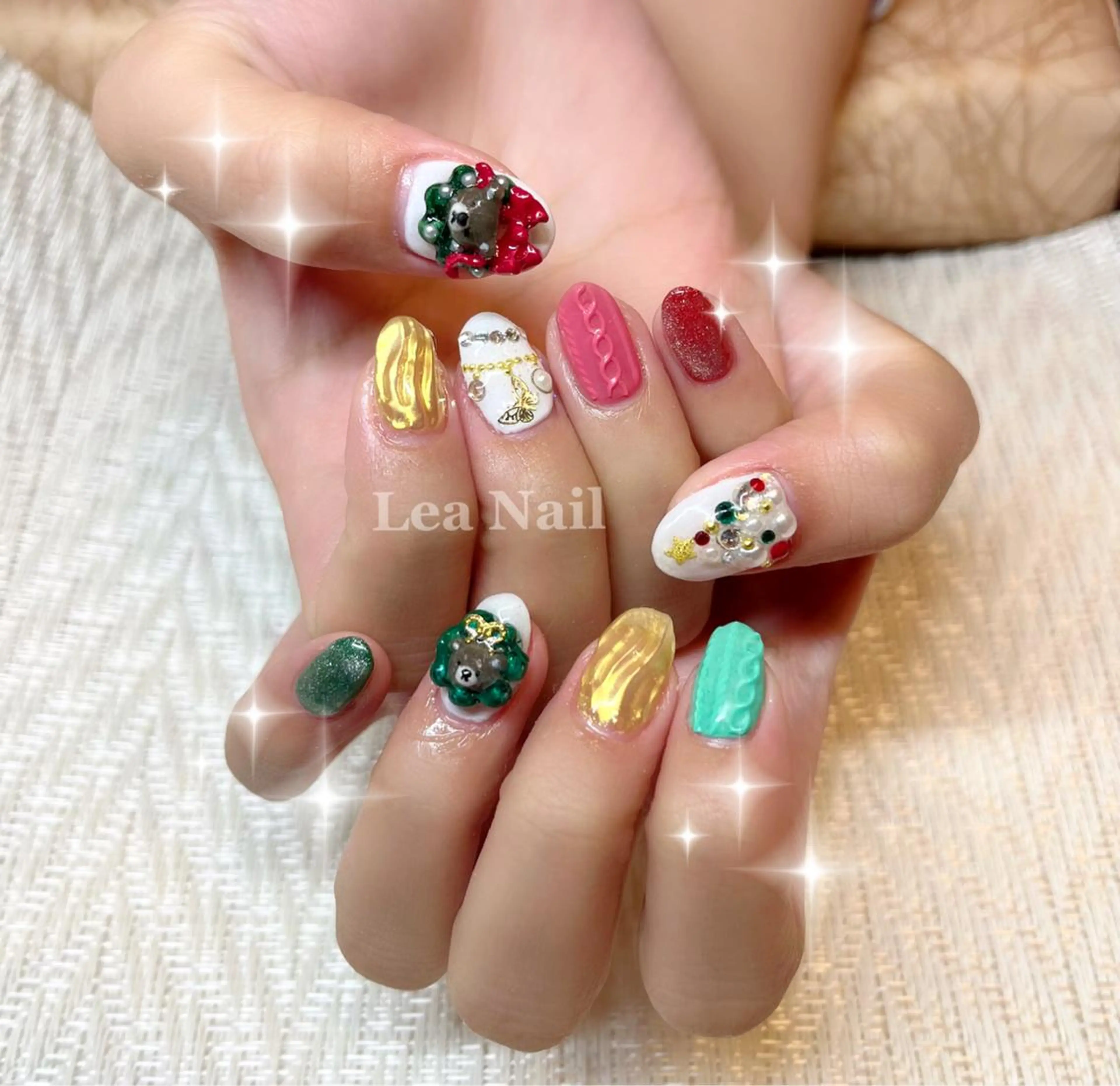 ネイル マグネットネイル マットネイル ミラーネイル Lea Nailのネイルデザイン