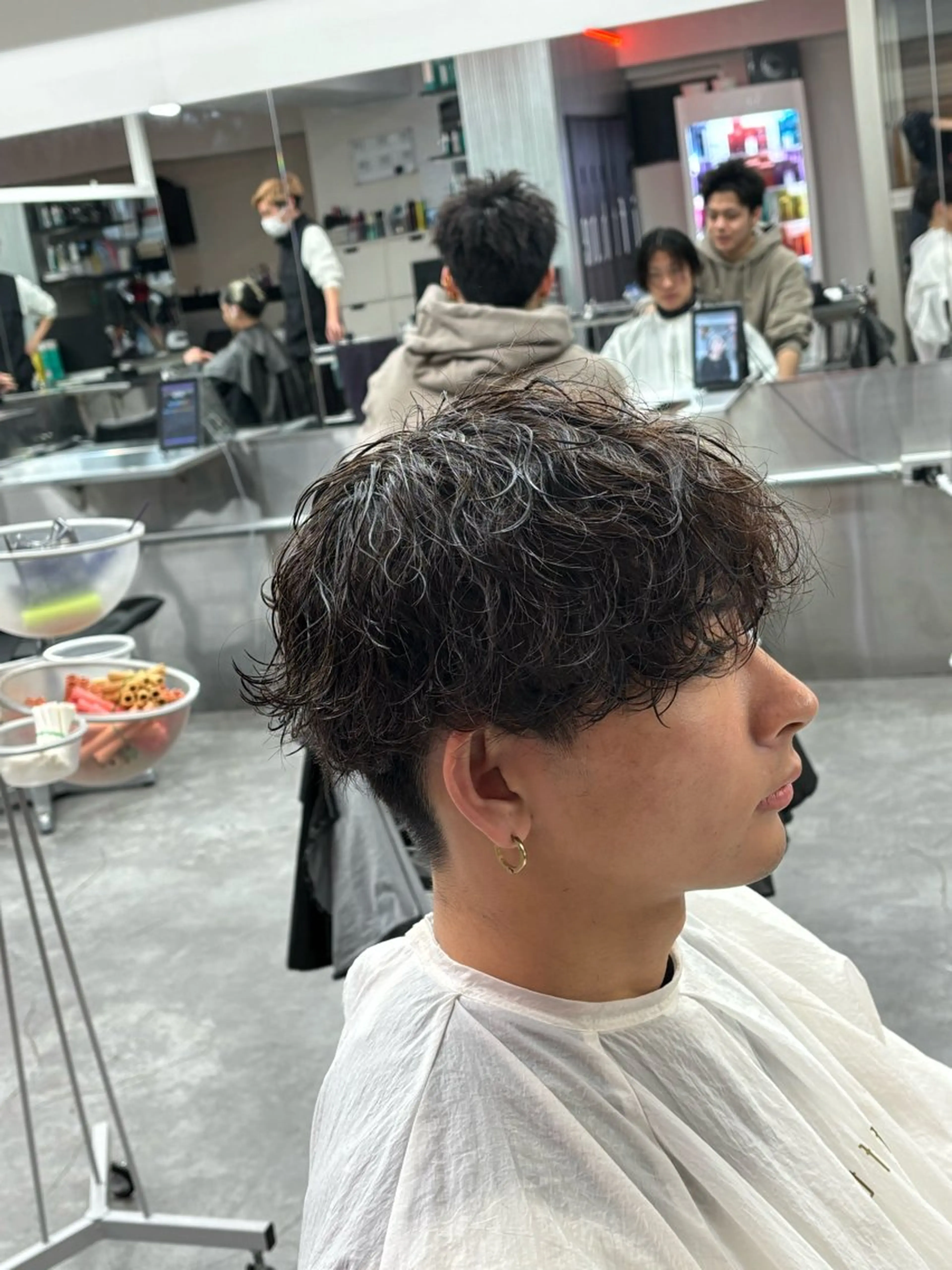 ショート パーマ メンズ カット パーマ ヘアセット お悩み解消✨/ メンズパーマ✨/直樹のヘアスタイル