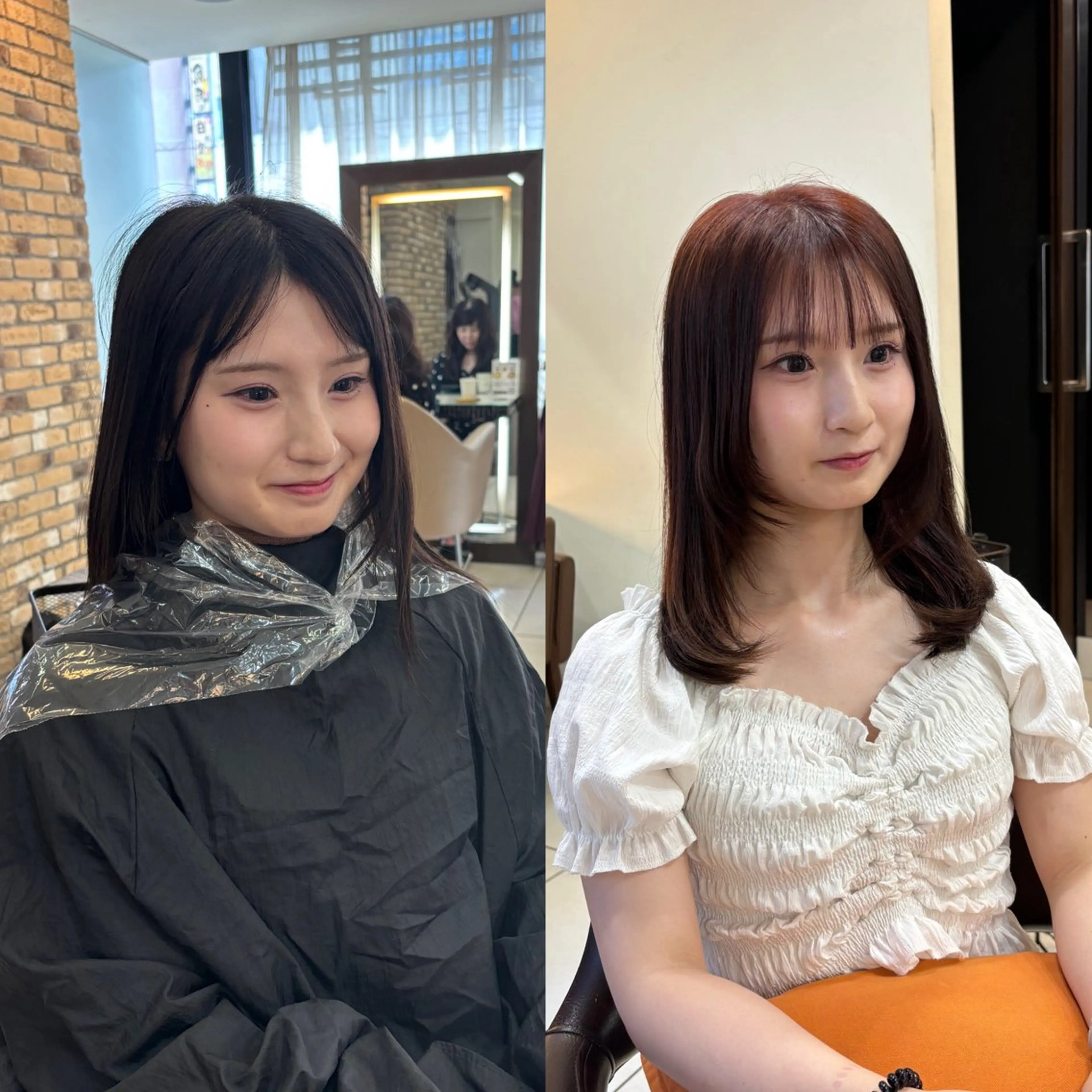 セミロング 似合わせカット 羽エクステ/シール エクステ/横浜駅5分のヘアスタイル