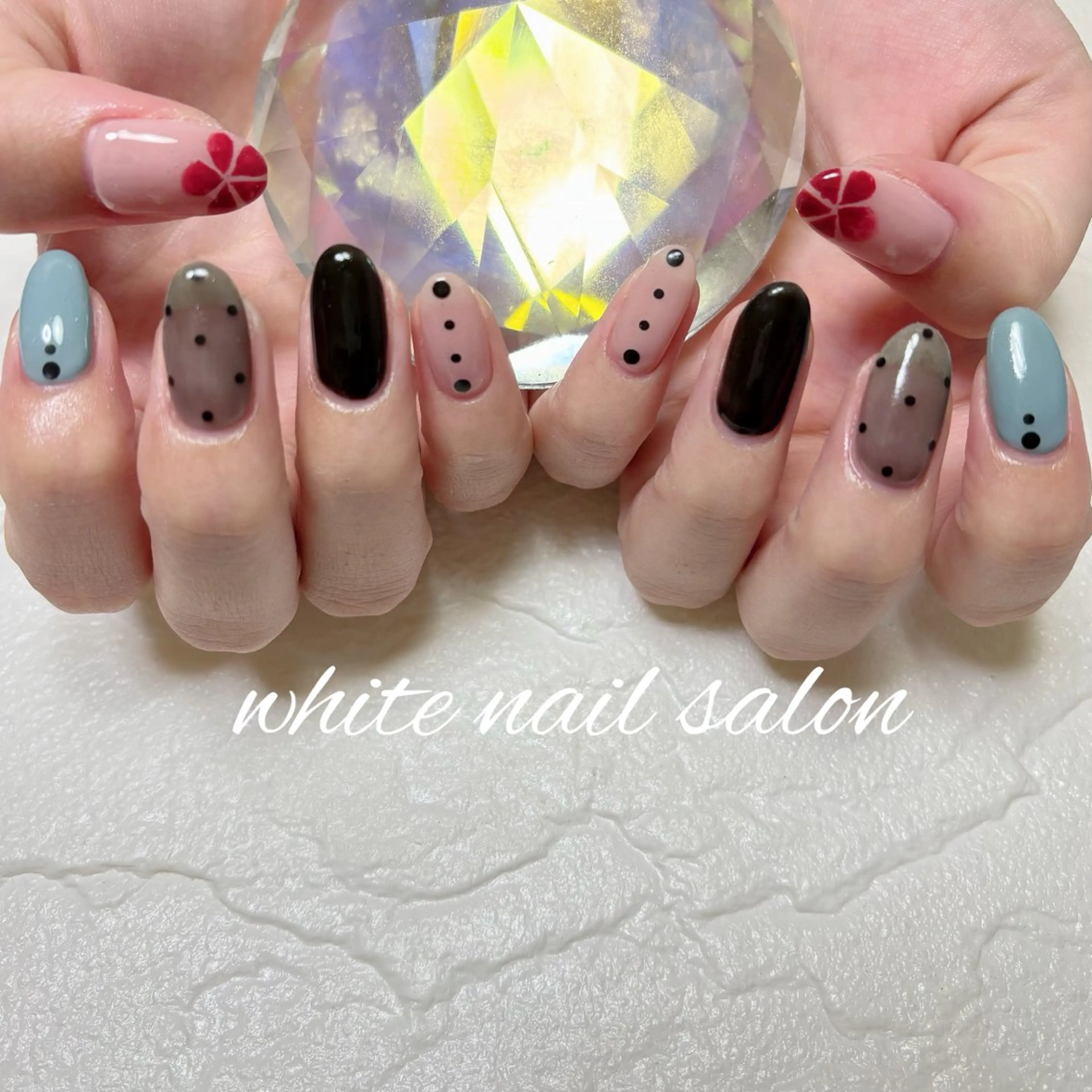 ネイル フットネイル 持ち込み ハンドネイル white nail salonのネイルデザイン
