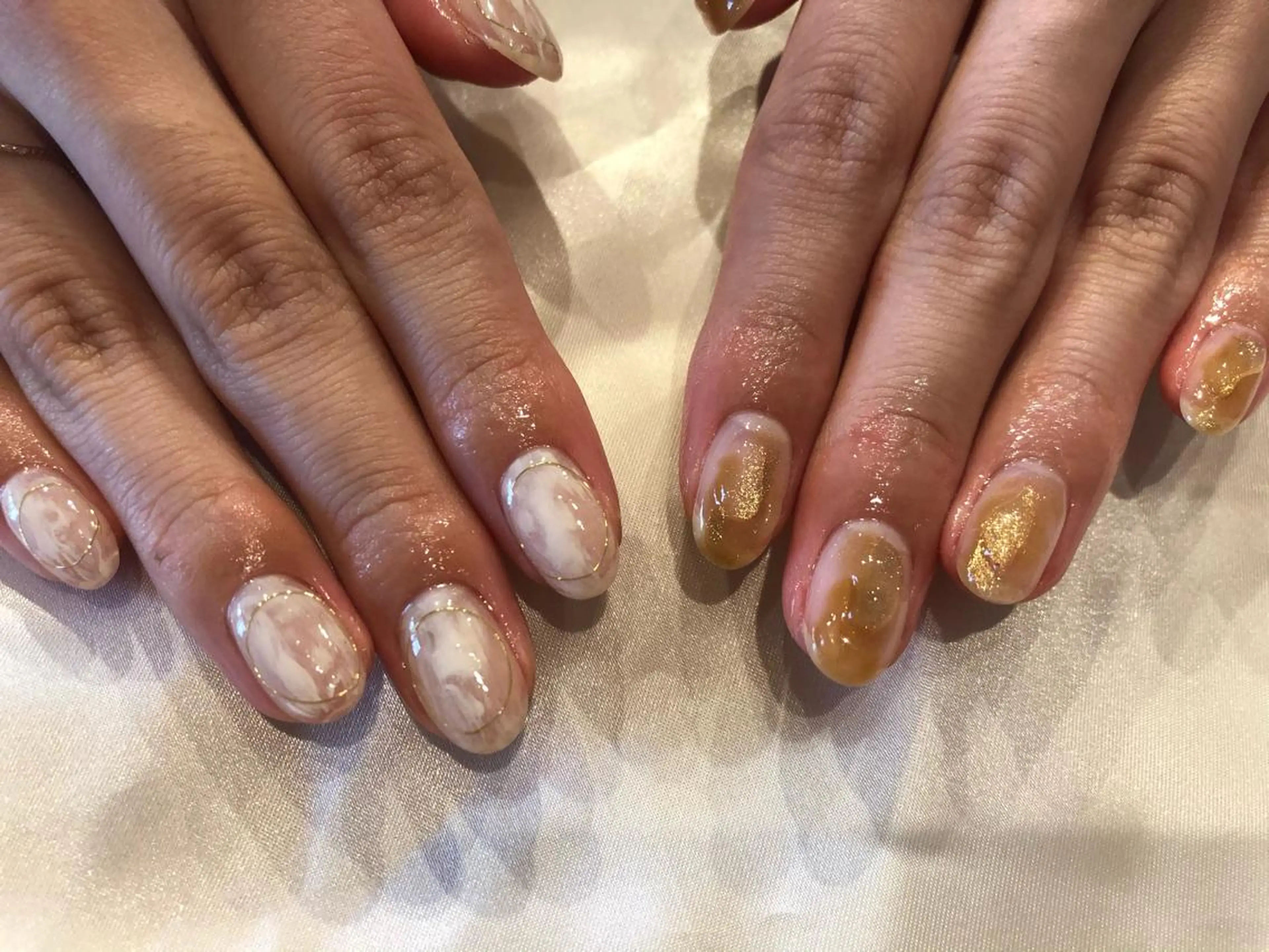 ネイル パラあり！フィルイン 美フォルムのネイルデザイン