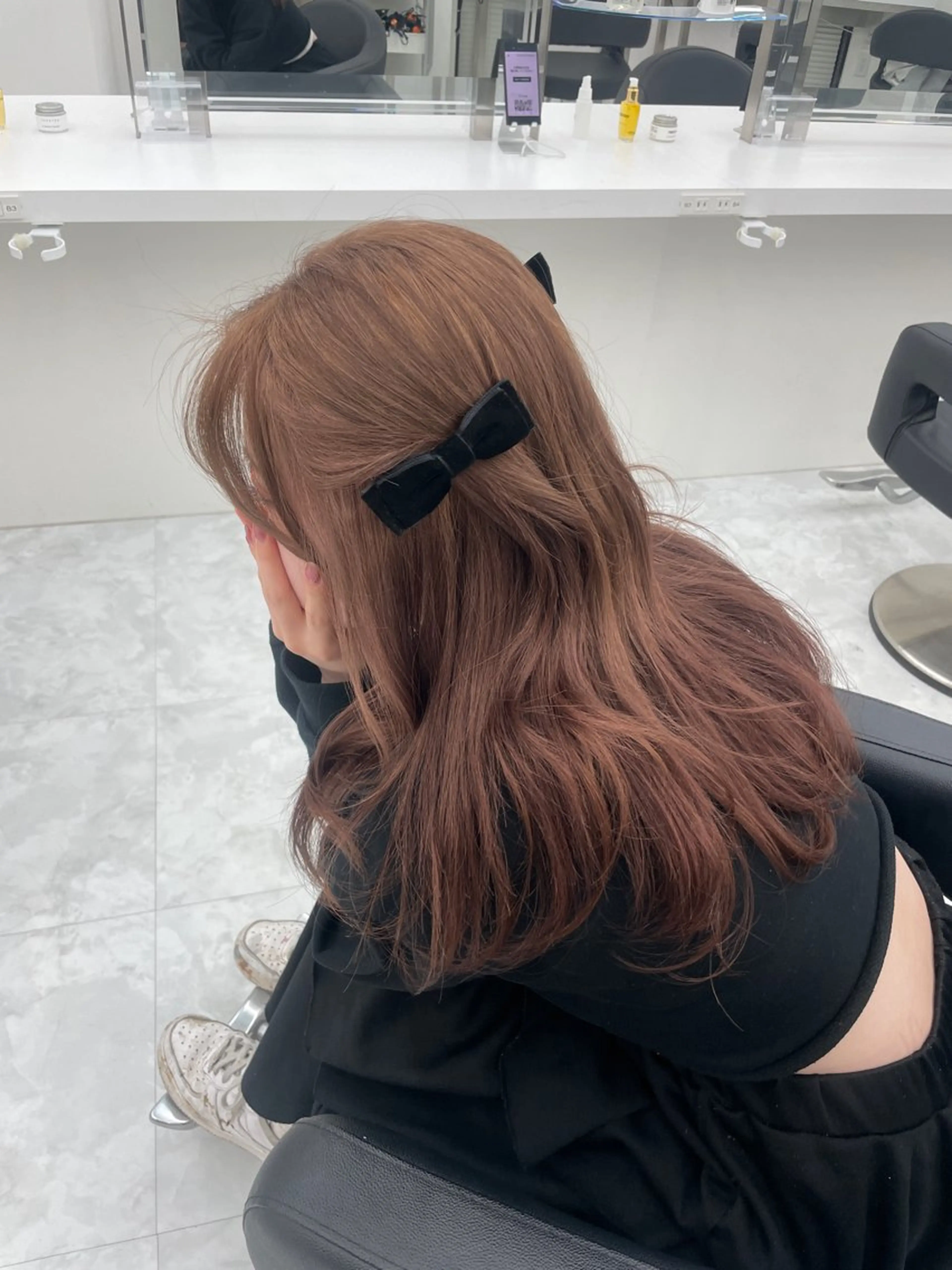 セミロング ヘアカラー MOE 福岡韓国ヘア✧︎のヘアスタイル