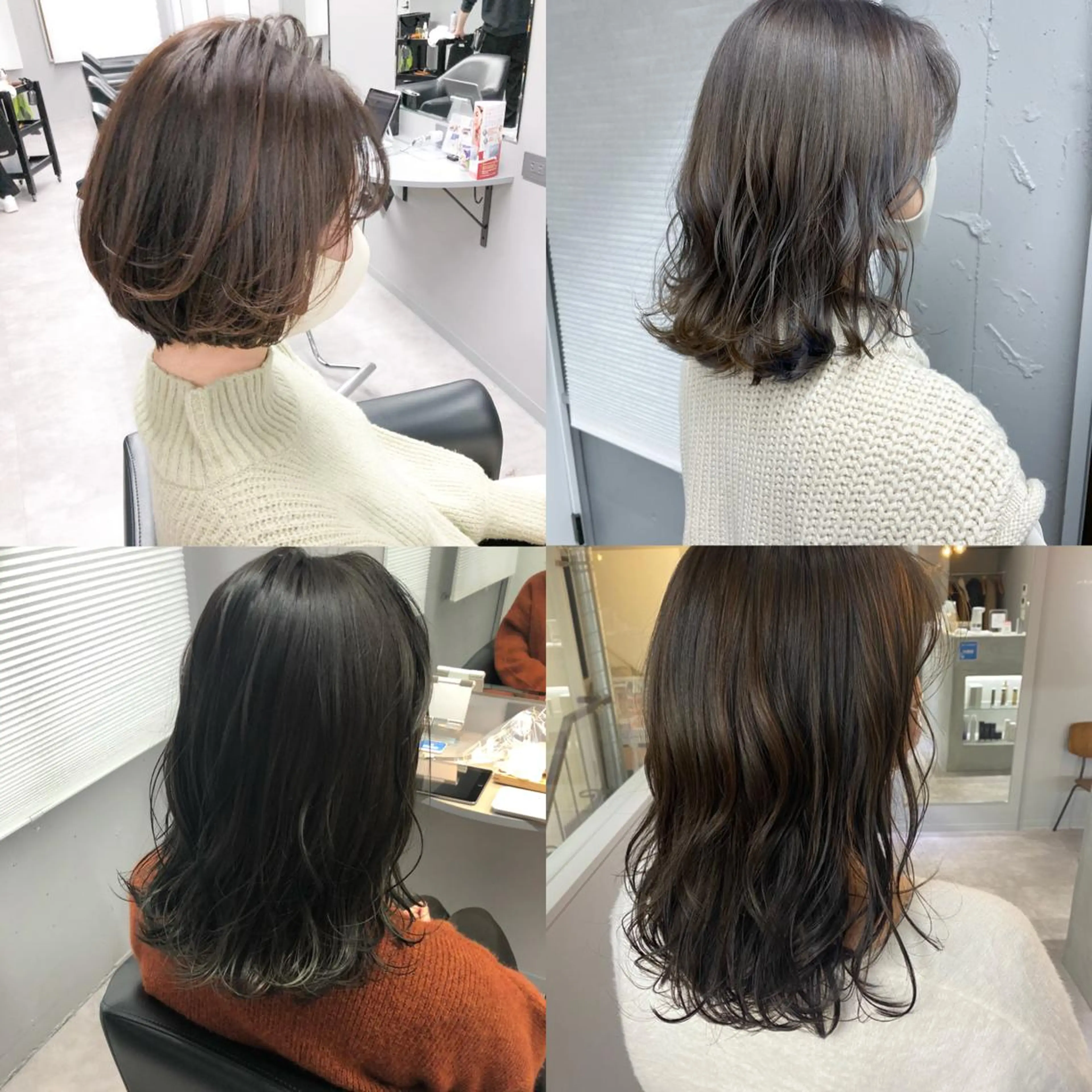 ミディアム カラー ヘアアレンジ cherir髪質改善 パーソナルカラー診断のヘアスタイル