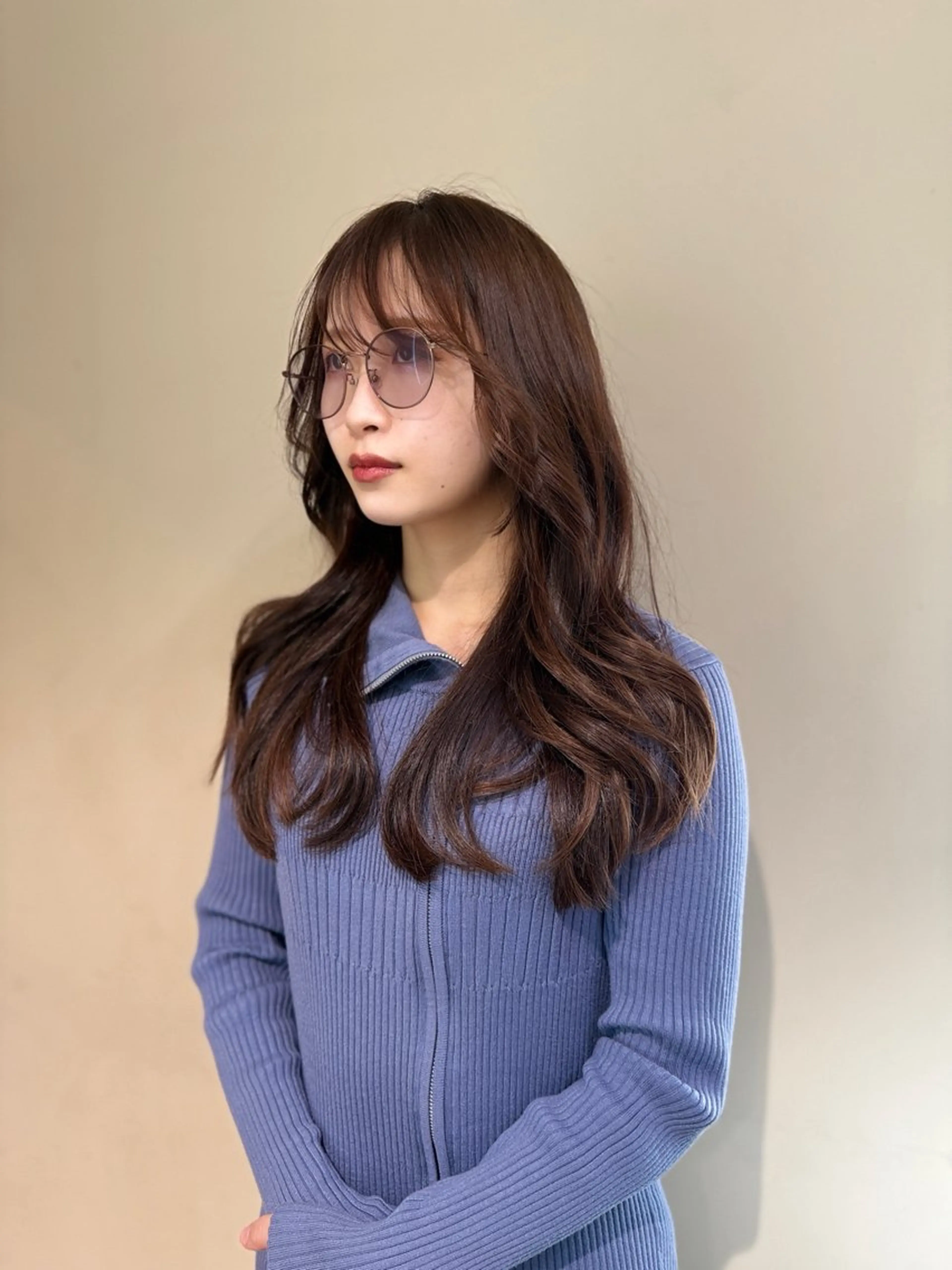 ロング カラー アディクシーカラー バレイヤージュ ブリーチ デザインカラー ダブルカラー カット トリートメント opus 店長大和 レイヤー/赤み消しのヘアスタイル