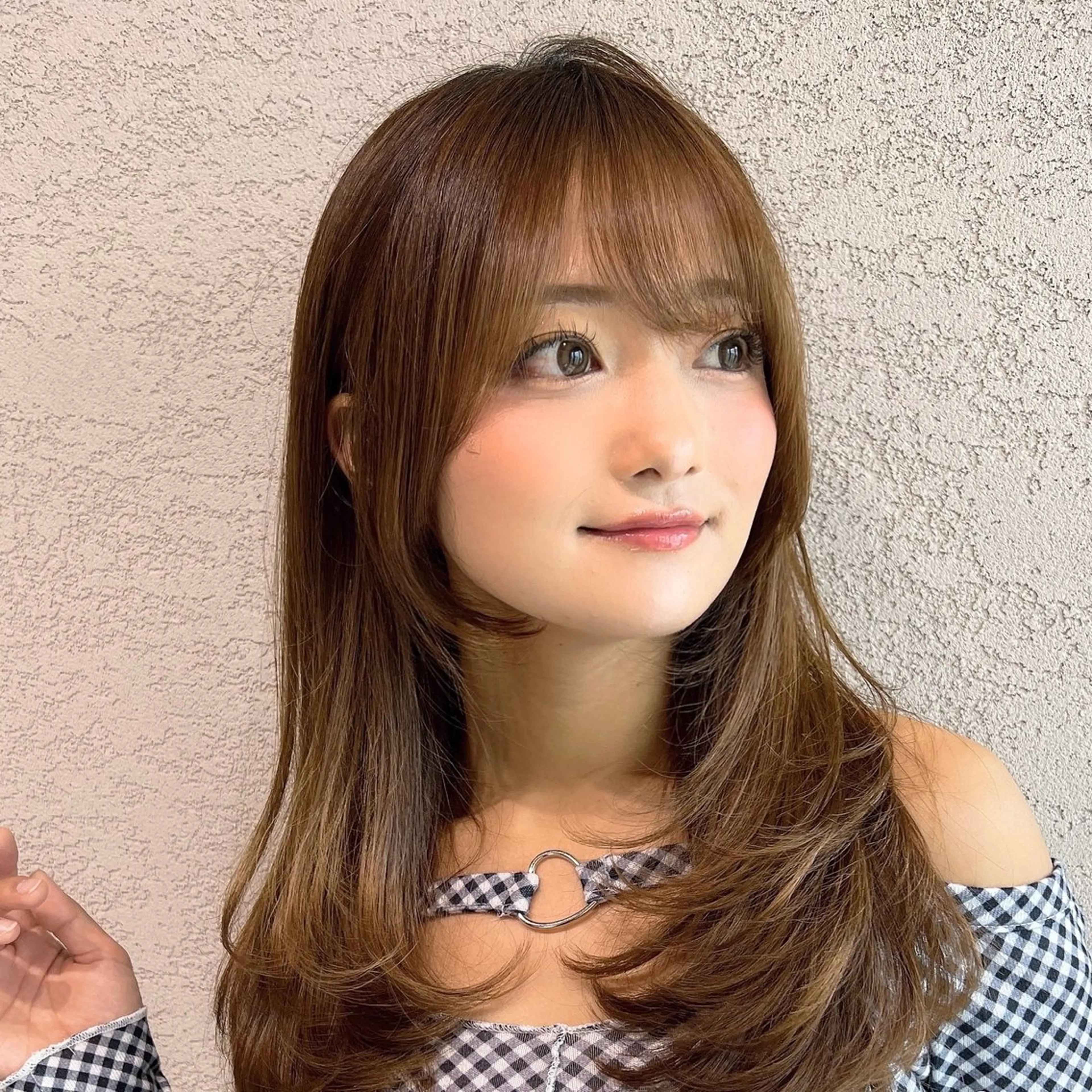 ミディアム カラー レイヤー|縮毛矯正 |韓国ボブ|岡田洸太のヘアスタイル