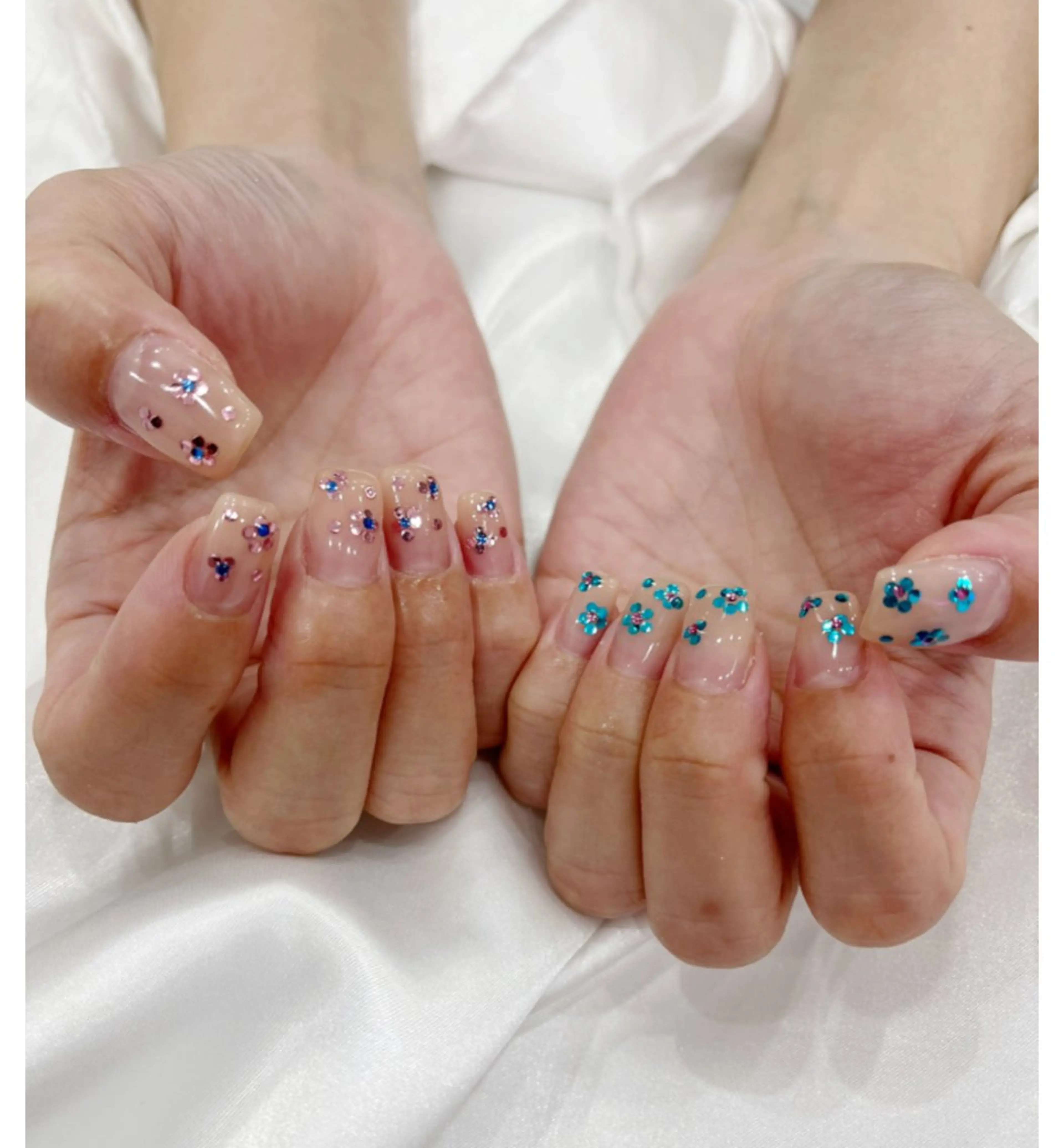 ネイル 長さ出し フットネイル ジェルネイル 韓国ネイル マグネットネイル #Amin nail salonのネイルデザイン