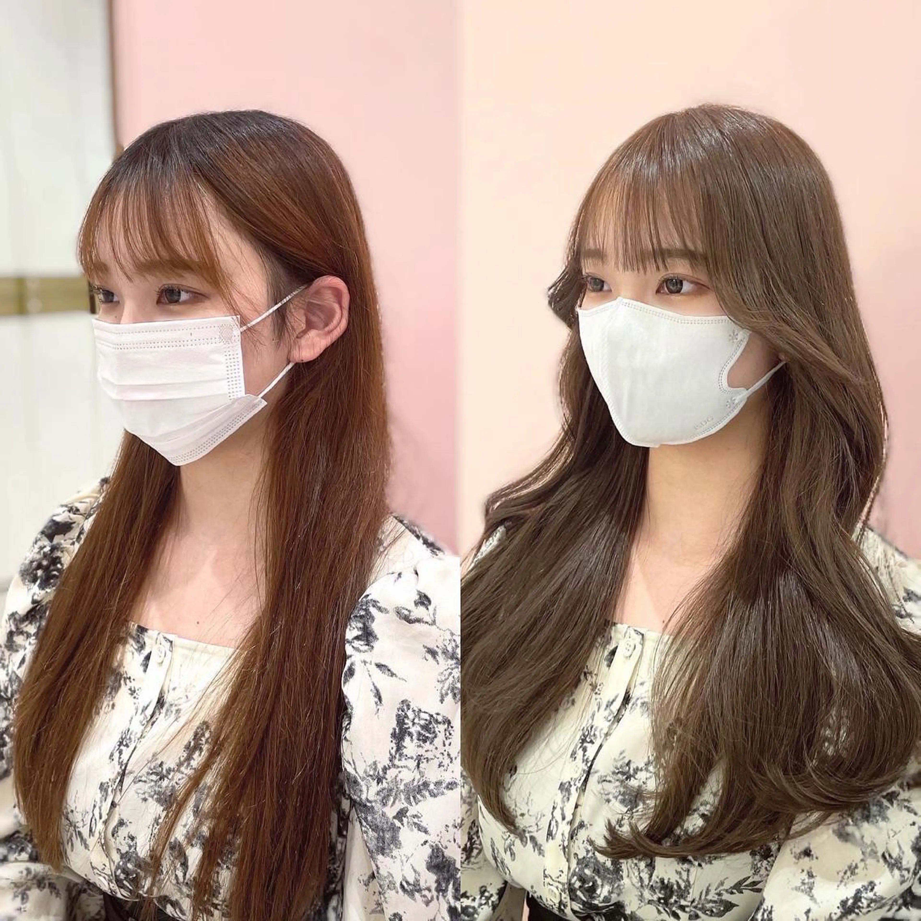 ロング カラー ヘアアレンジ 🤎小顔レイヤー /ベージュ🤎友香のヘアスタイル