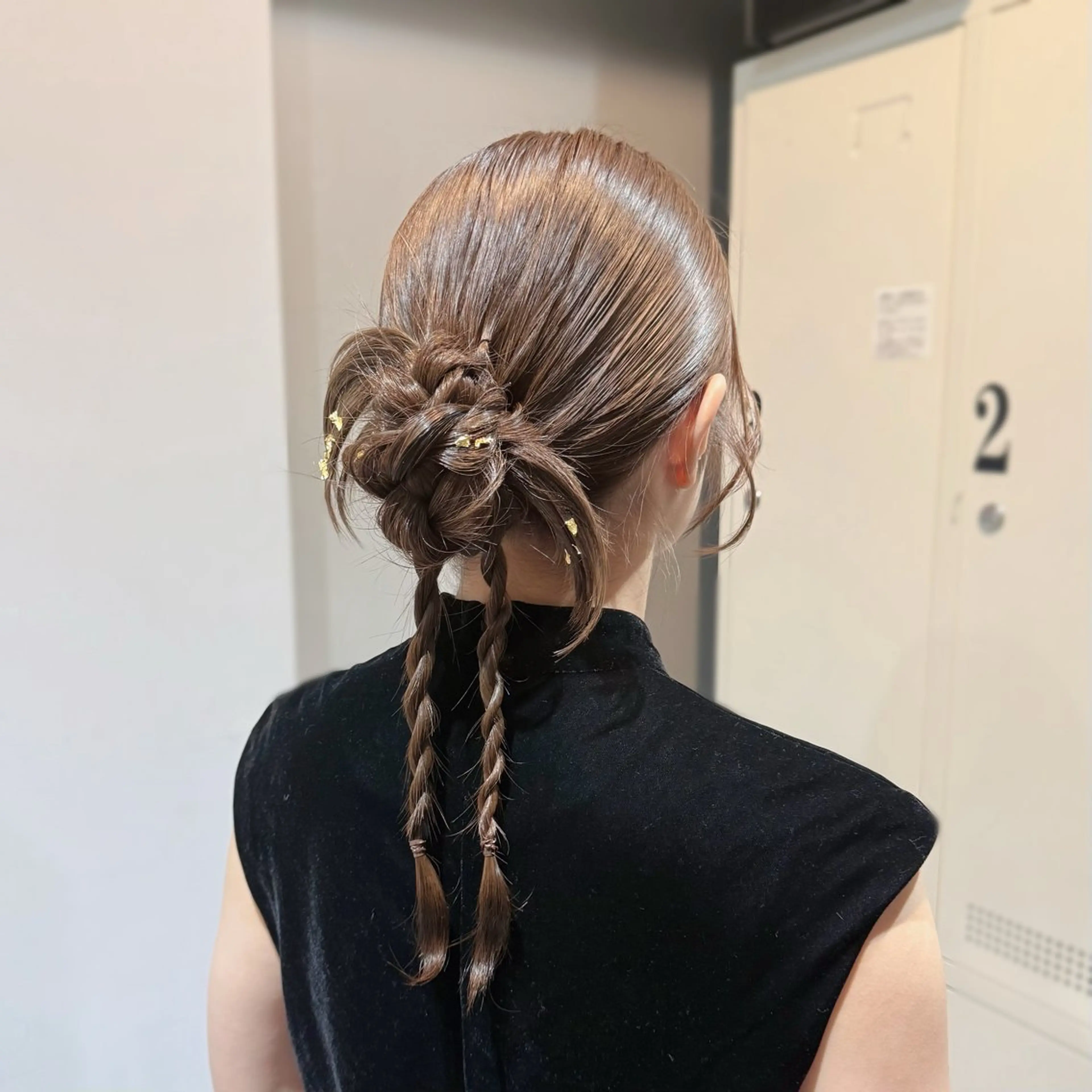 セミロング カラー ヘアアレンジ 縮毛矯正+モテカラー 🎀✨MIHOのヘアスタイル
