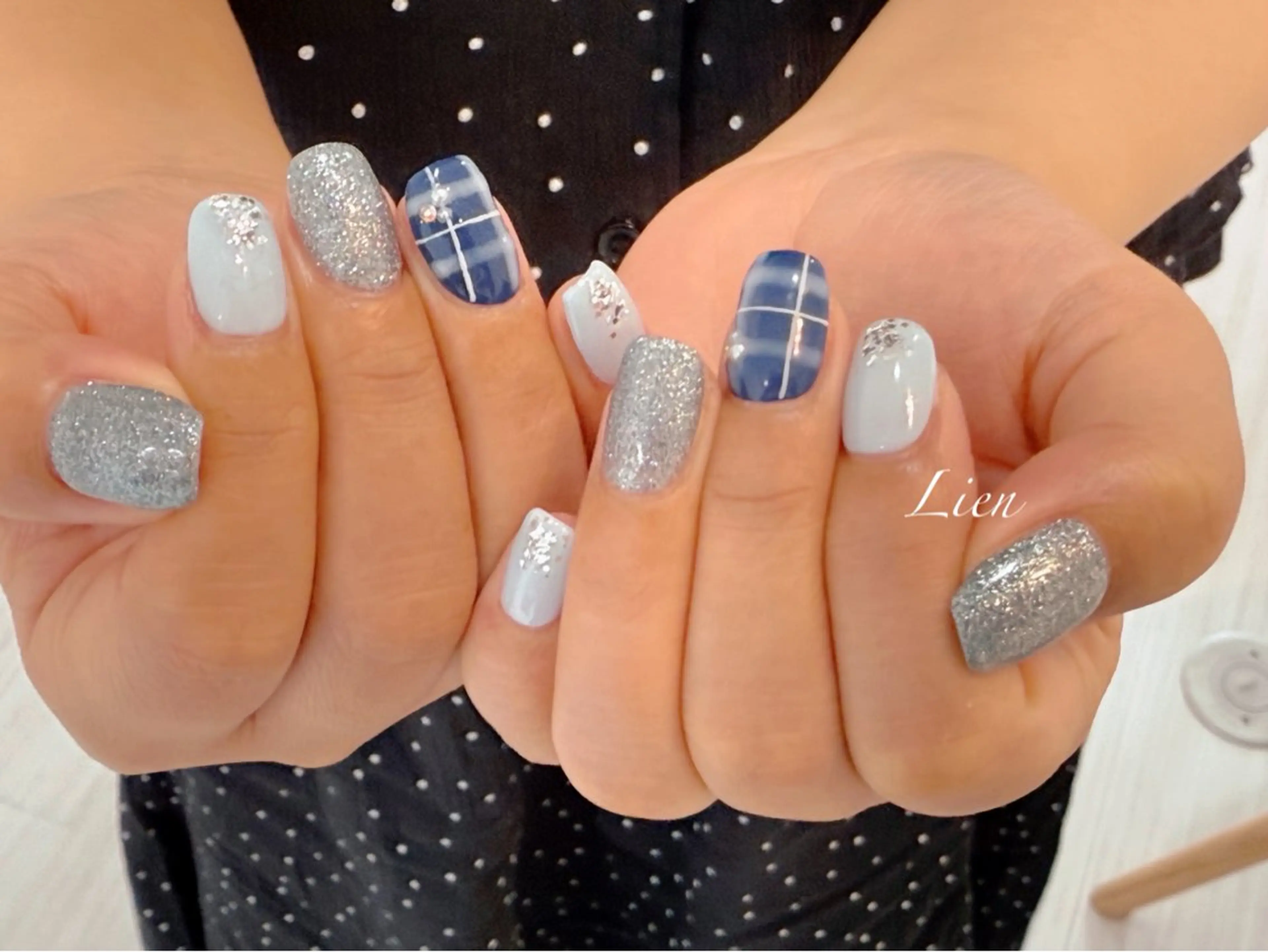 ネイル 長さ出し フットネイル フレンチネイル ジェルネイル ガラスフレンチ ハンドネイル Lien（リアン） 銀座駅6分のネイルデザイン