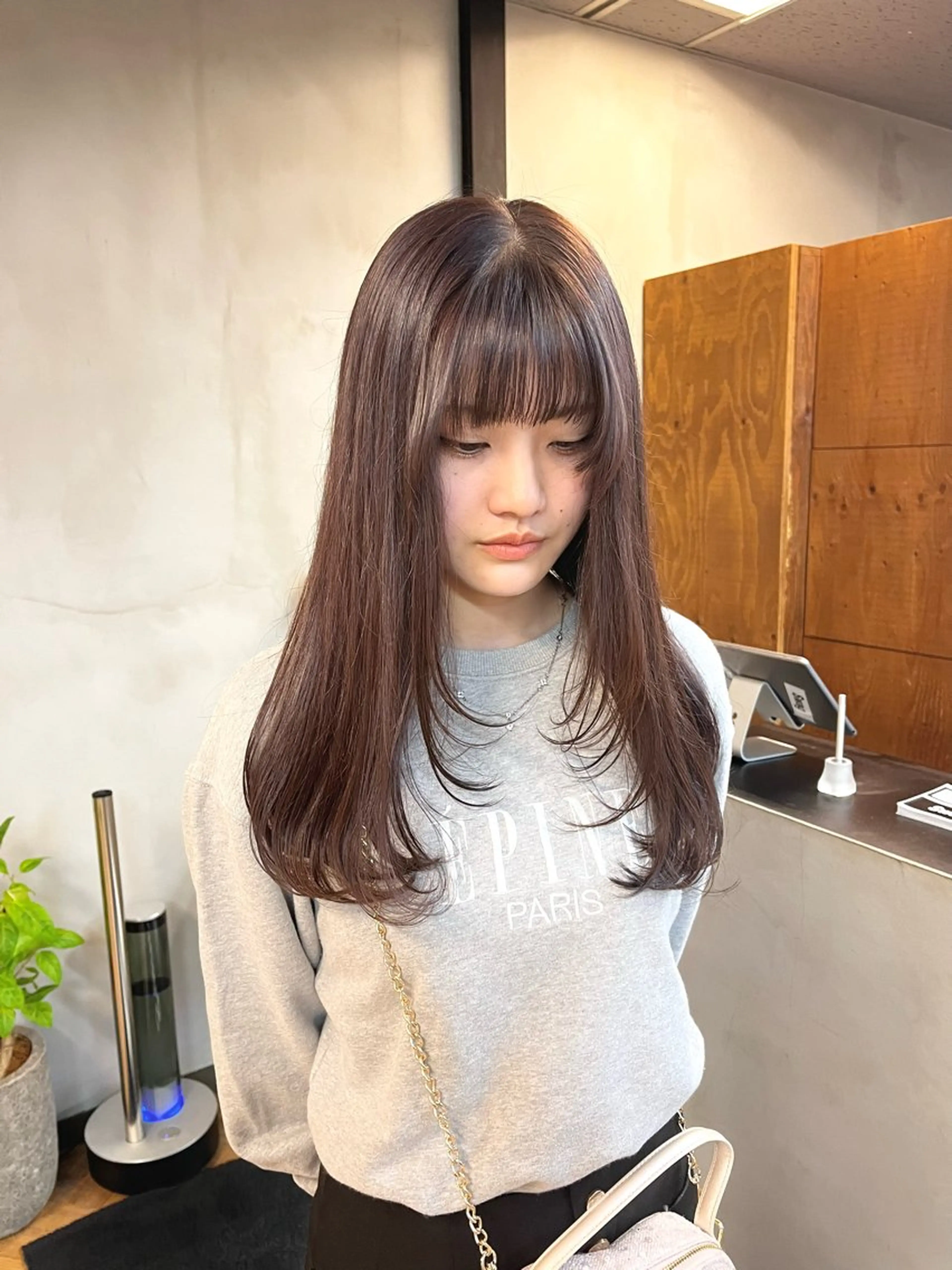 ロング カラー ヘアアレンジ ブリーチ ダブルカラー ブリーチなしカラー 顔まわりレイヤー レイヤーカット ena/ブリーチなし 透明感・レイヤー🎀のヘアスタイル