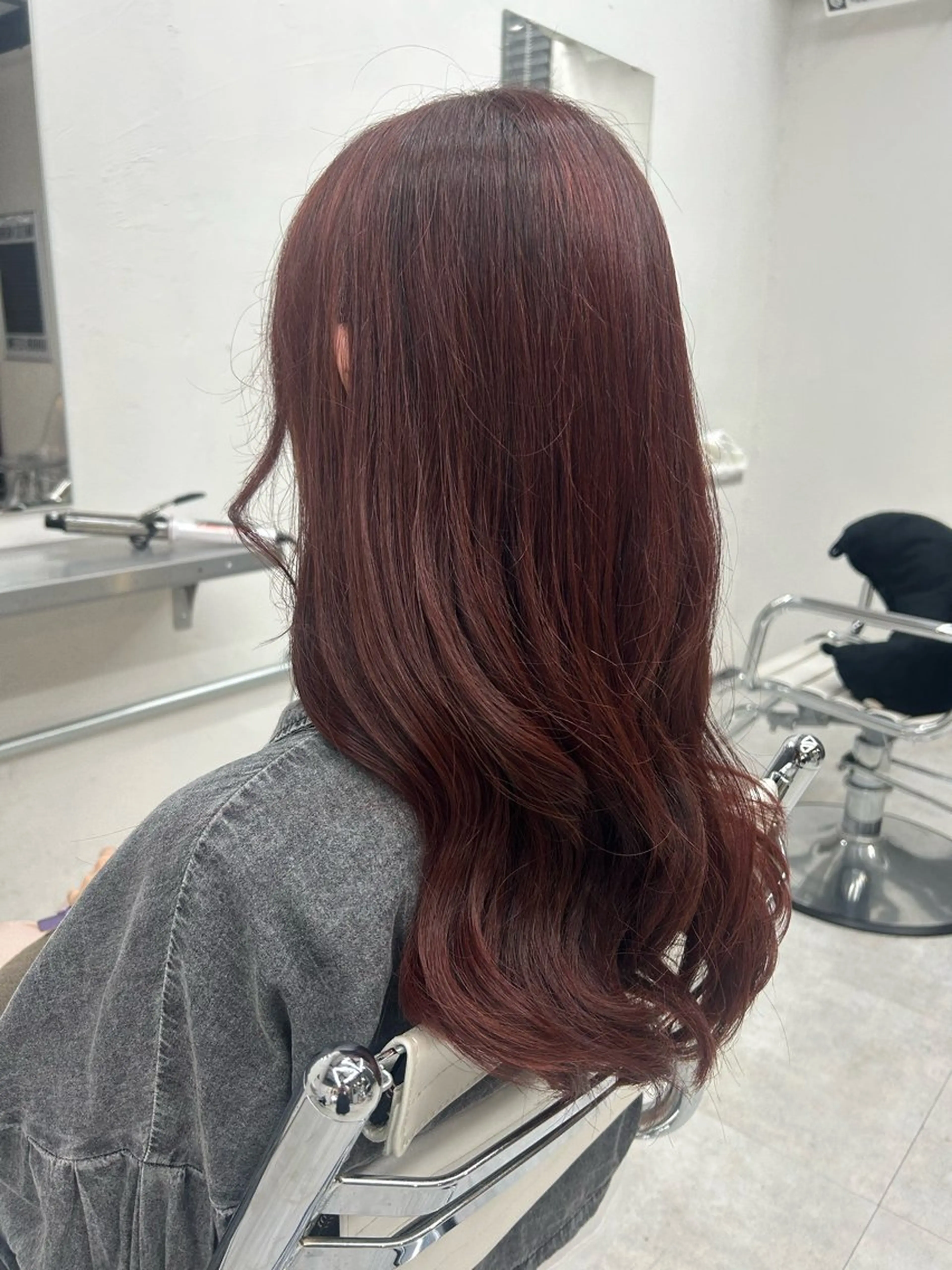 ロング カラー ピンクカラー 田口 莉奈のヘアスタイル