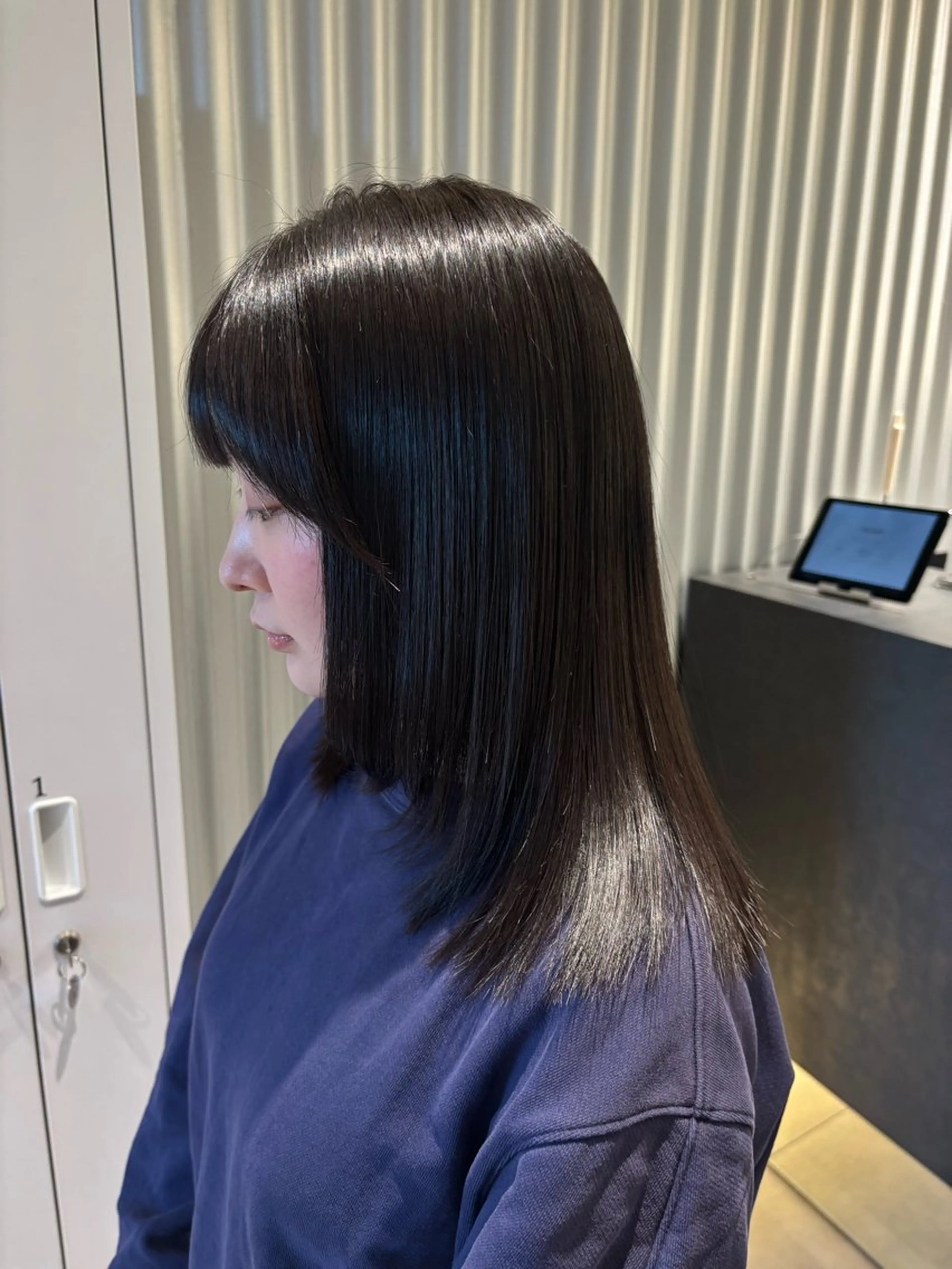 ミディアム カラー パーマ ヘアアレンジ ヘアカラー トリートメント ヘッドスパ ヘアセット 押切 響　のヘアスタイル