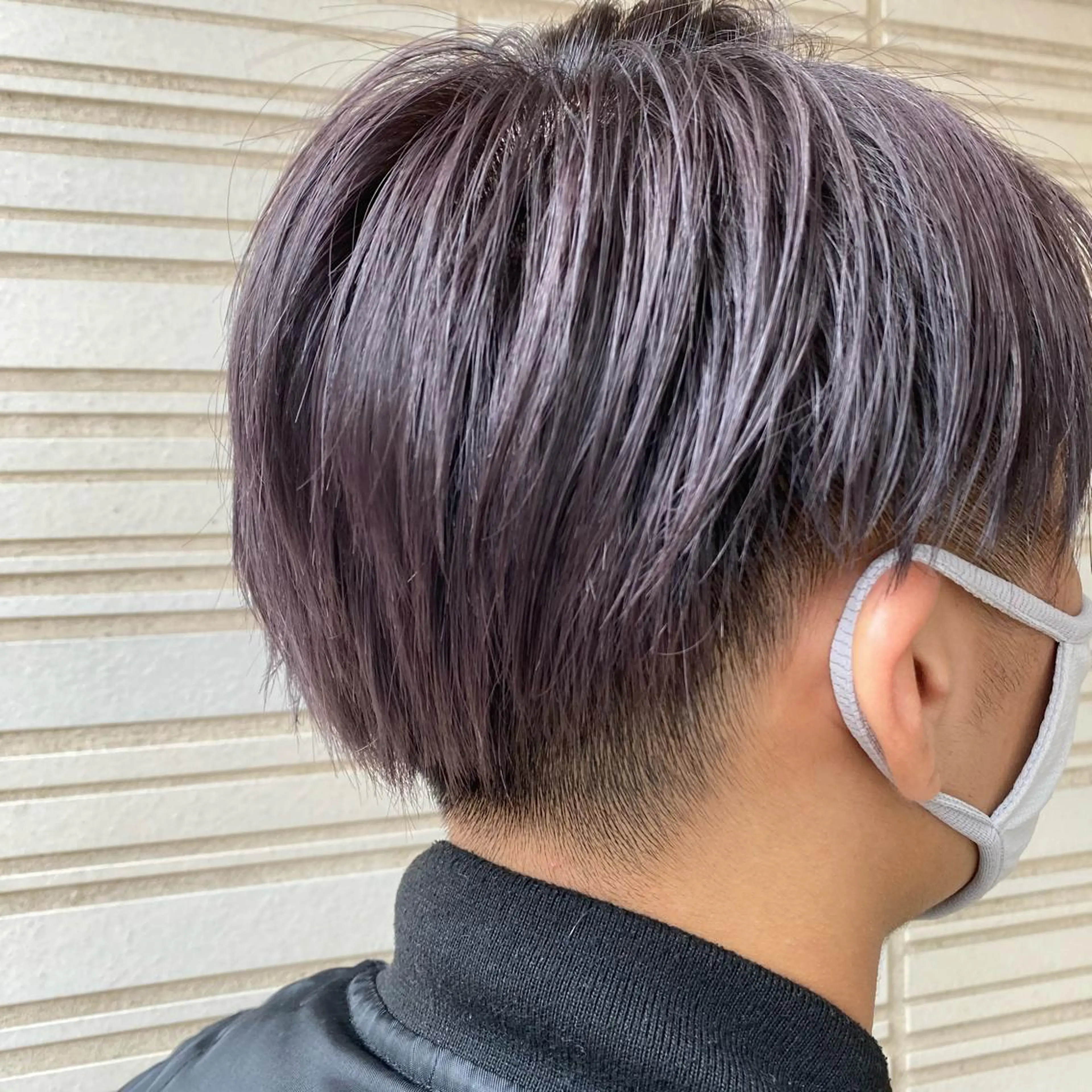 ショート カラー メンズ パープルカラー シルバー ヘアカラー ｱｵﾇﾏﾐﾕ☁️ /ボブ/ハイトーン/のヘアスタイル