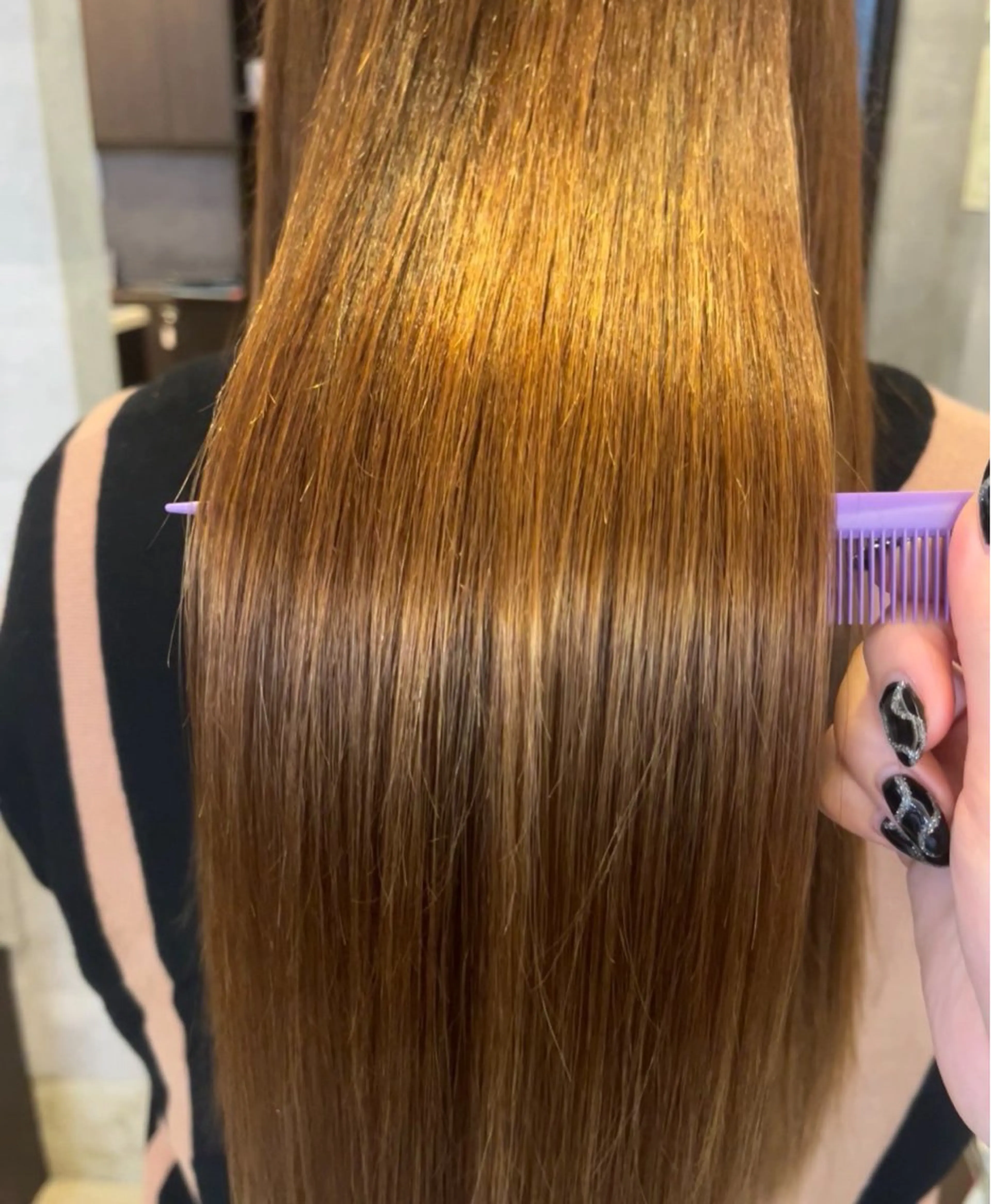 ロング パーマ 縮毛矯正 イロアイヘアー Renのヘアスタイル