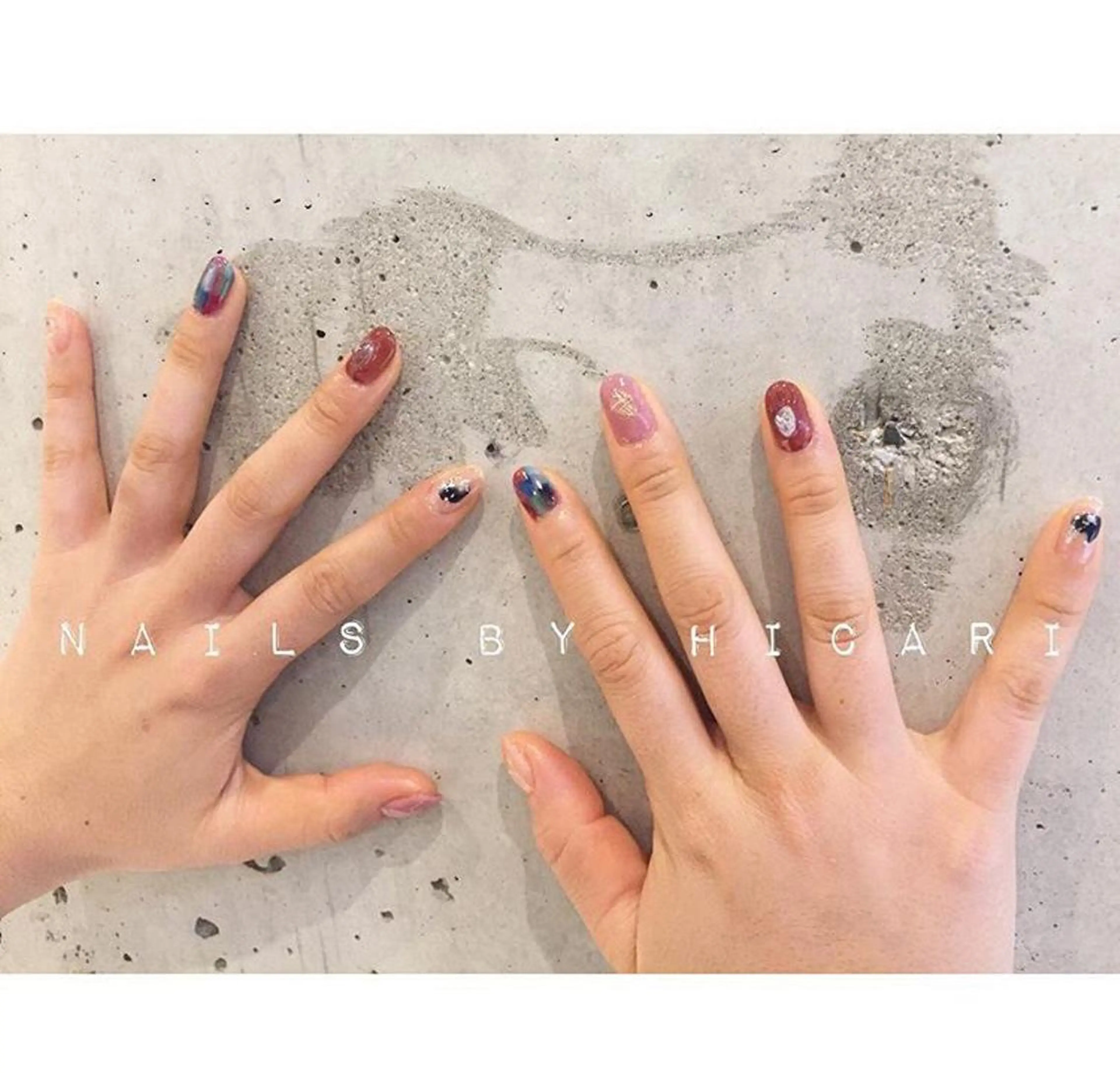 カラー ネイル マツエク・マツパ illum hicariのネイルデザイン