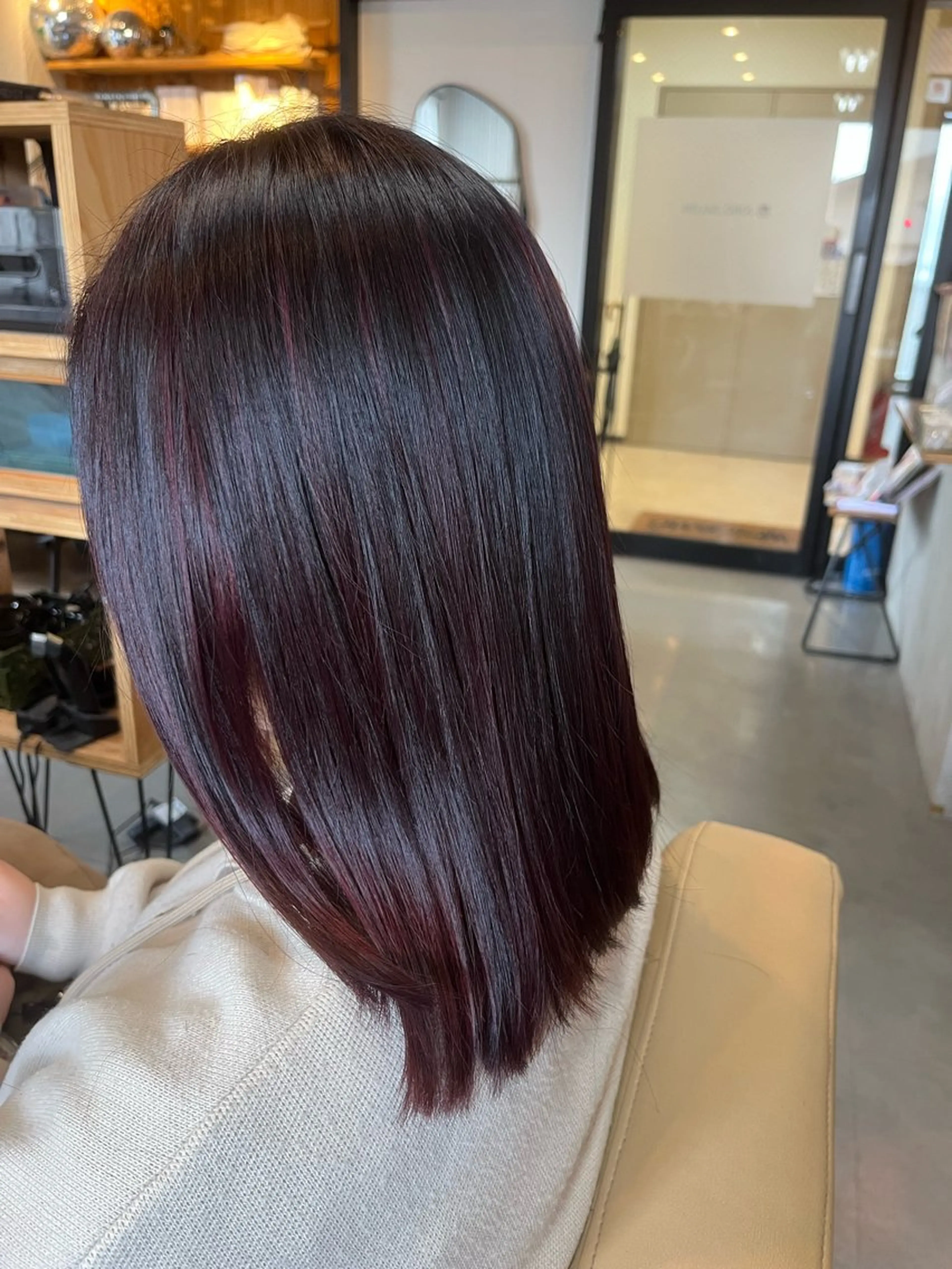 ミディアム ハイライト カット ヘアカラー 阪神西宮★JUNO 川﨑温子のヘアスタイル