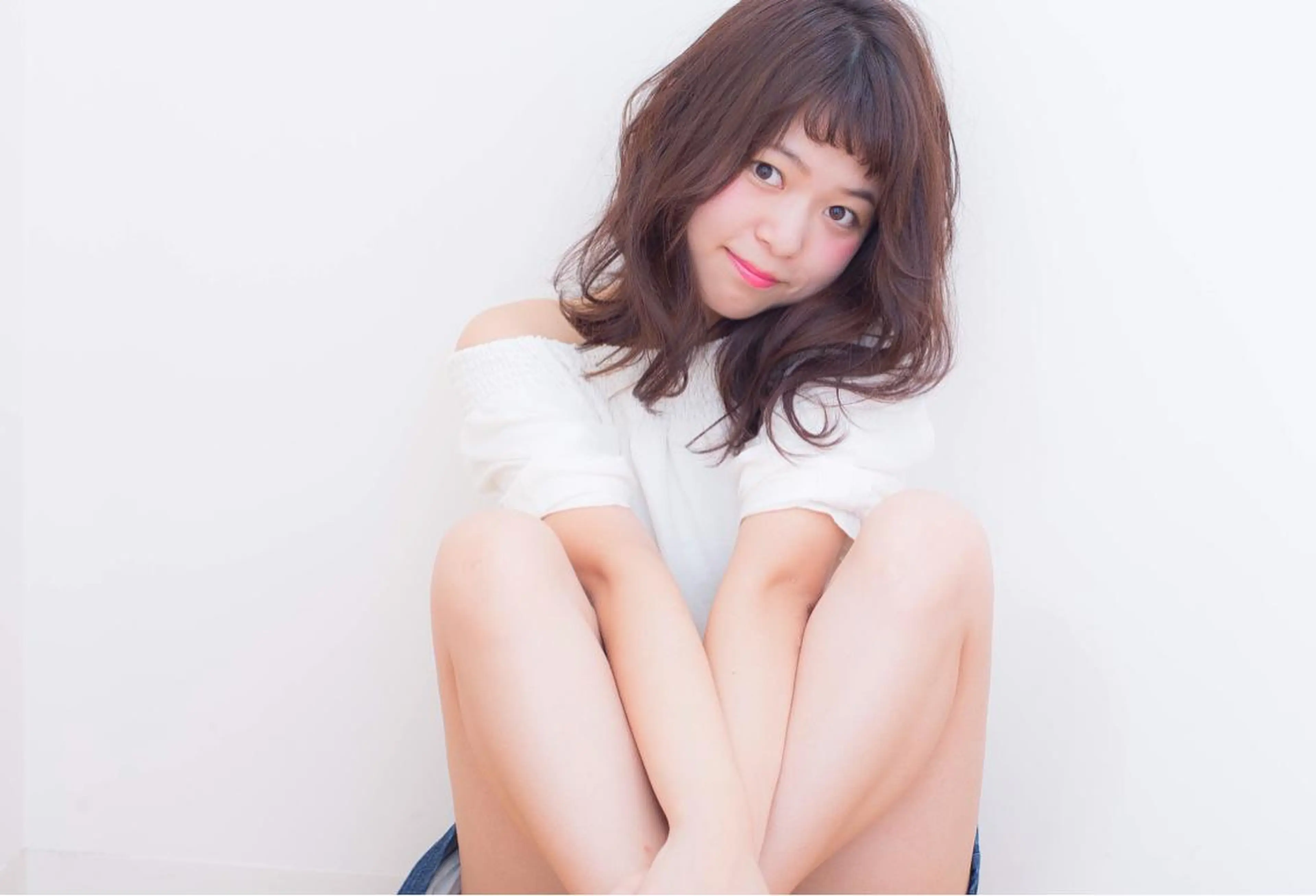 セミロング カラー パーマ ヘアアレンジ 店長/ 加藤 流菜のヘアスタイル