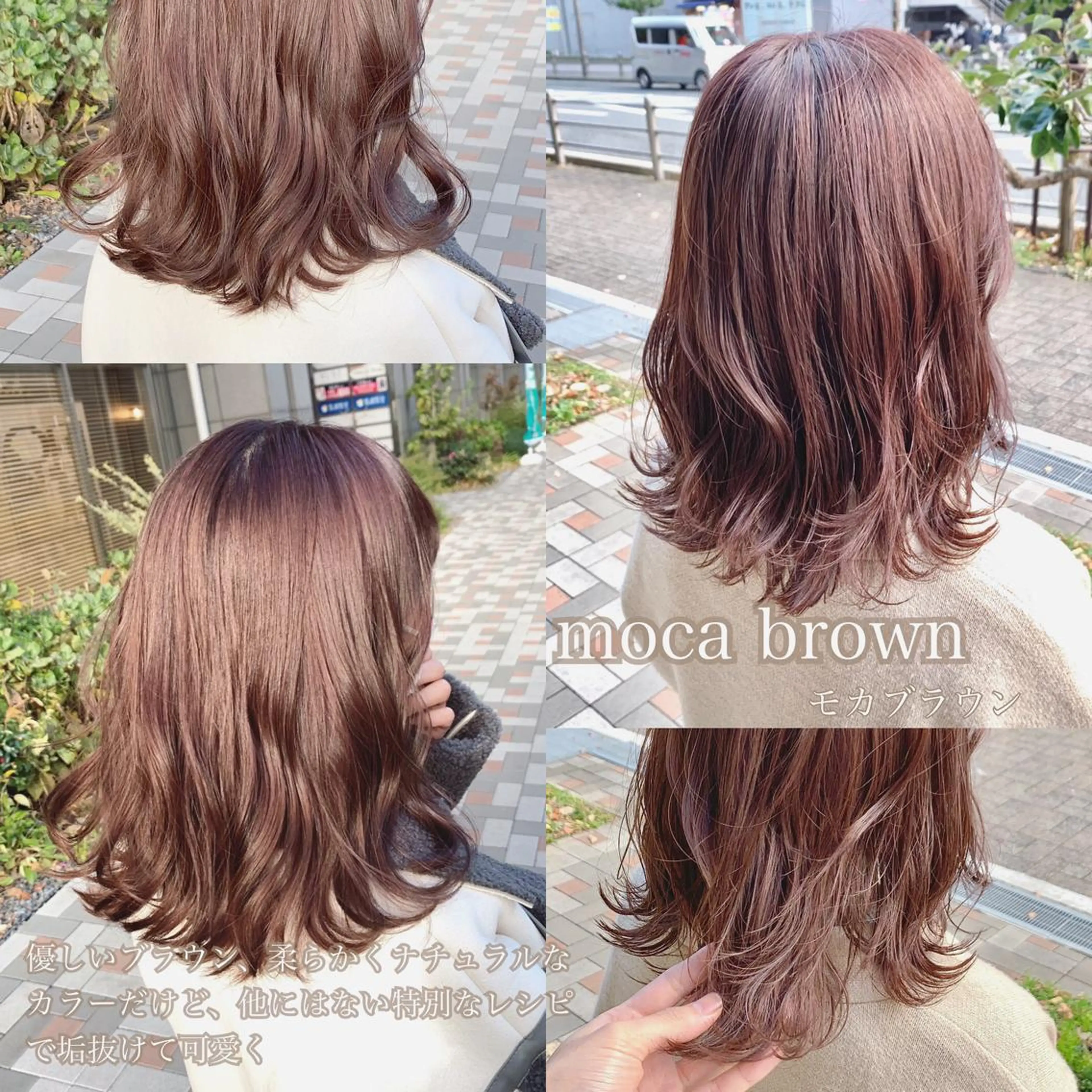 セミロング カット ヘアカラー 明石遼/ベージュ / ピンクのヘアスタイル