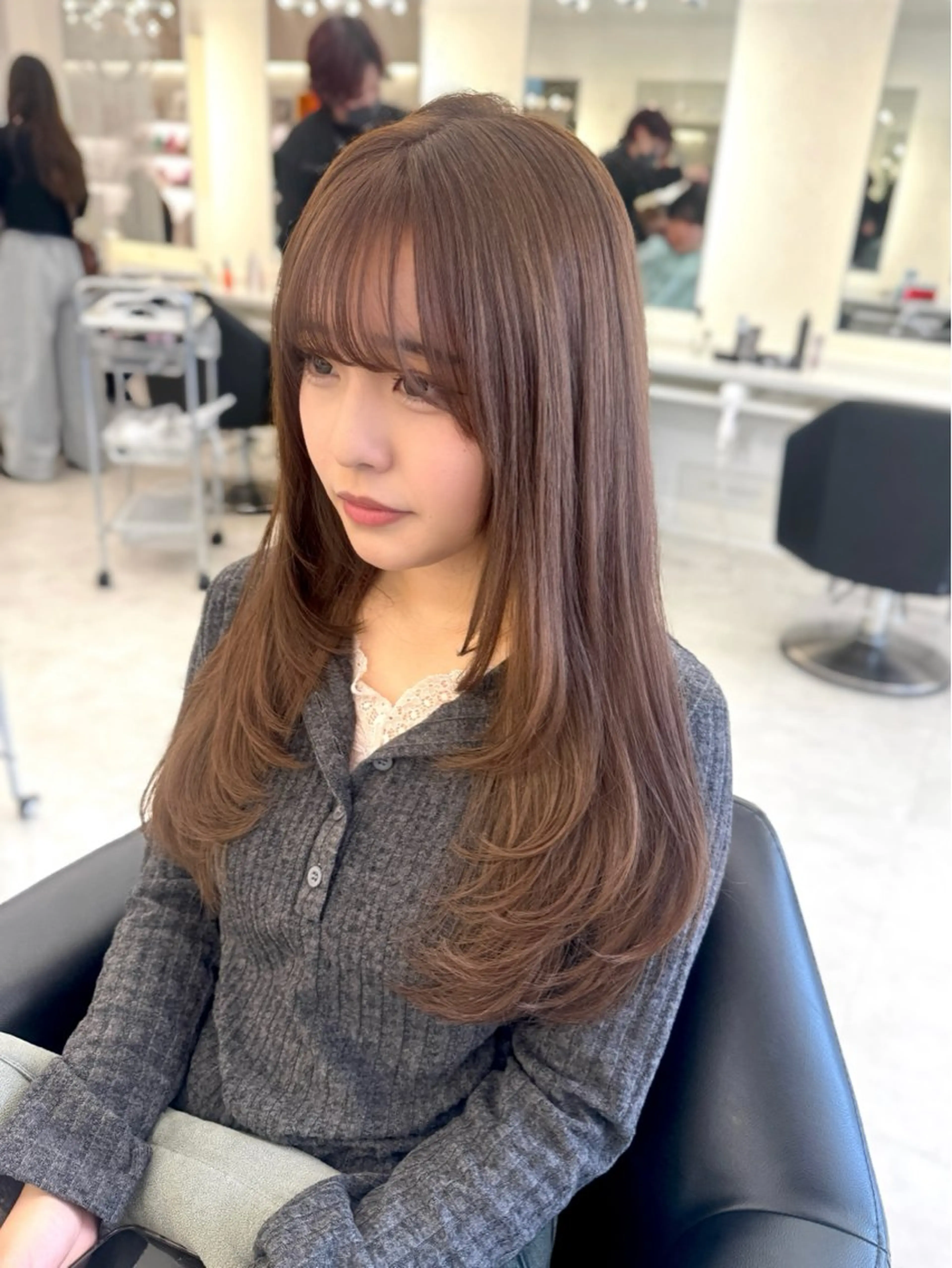 ロング カラー カット ヘアカラー ♡ParveMix NANO♡のヘアスタイル