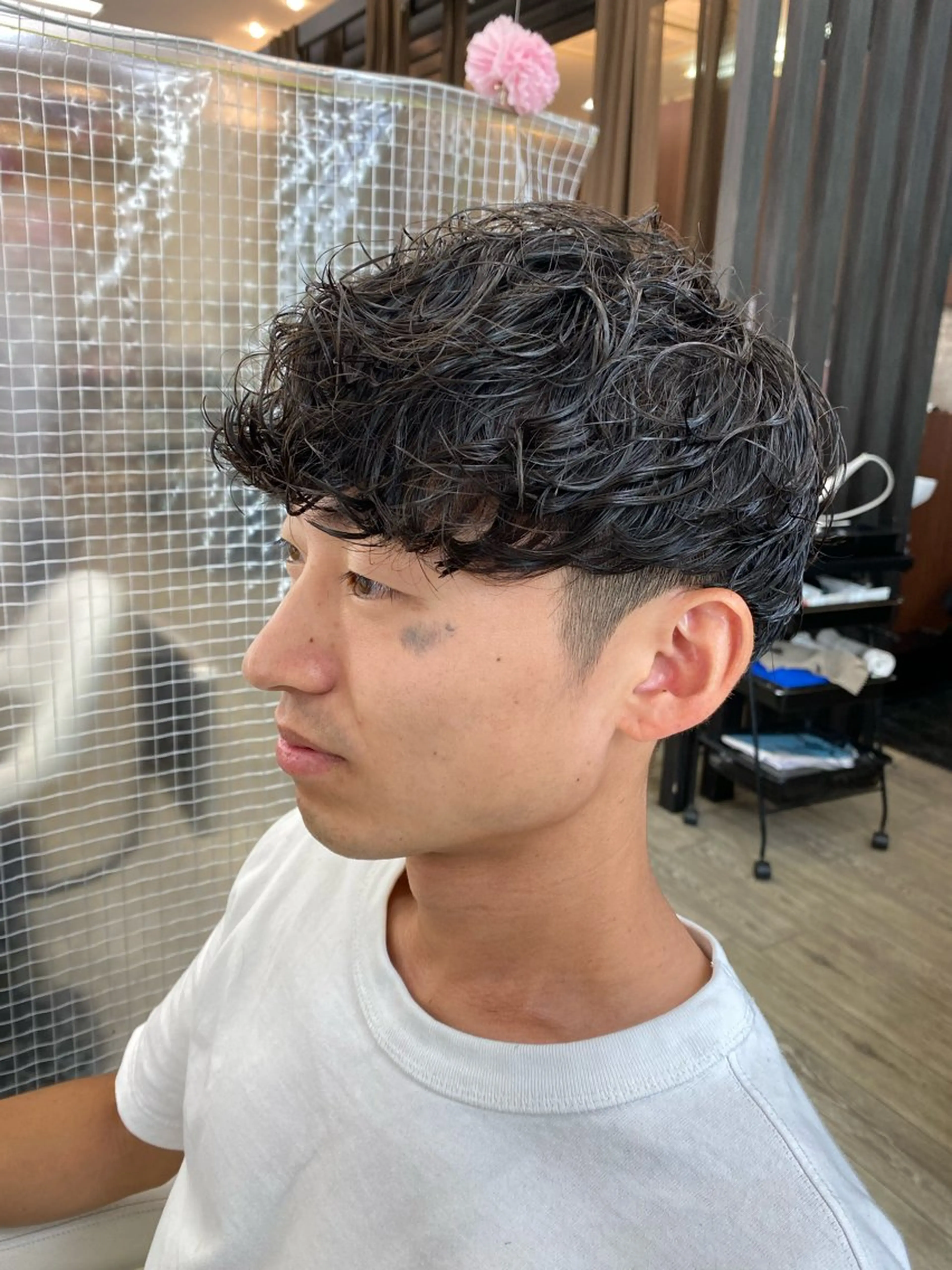 ショート パーマ メンズ メンズパーマ スペインカール 外国人風カラー カット パーマ 市川 博紀 店長のヘアスタイル