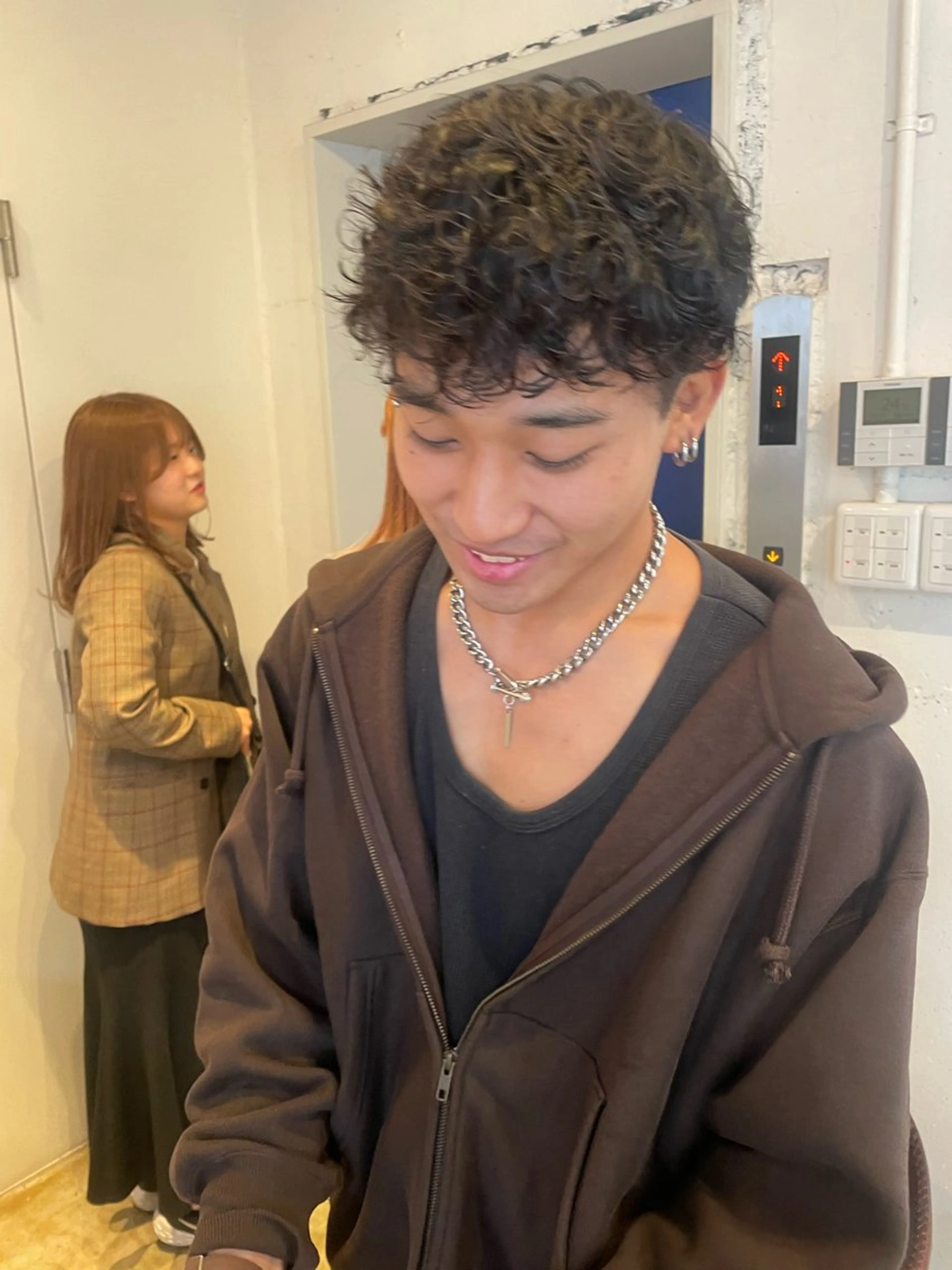 ミディアム パーマ メンズ 韓国ヘア/wカラー レイヤー/RIN🎀のヘアスタイル