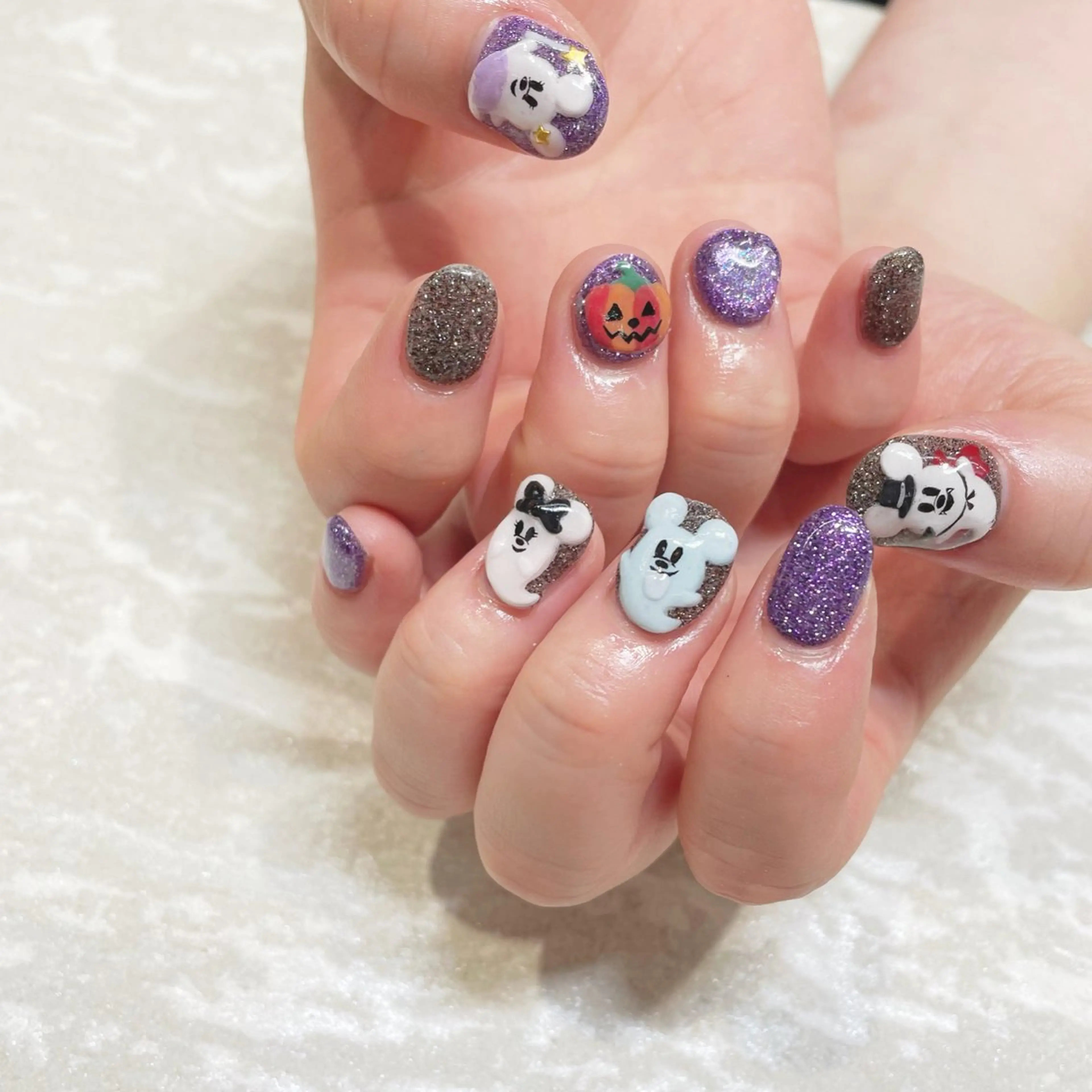 ネイル ハロウィン ワンカラーネイル ハンドネイル Tsukahara 🌷仙台PARCOのネイルデザイン