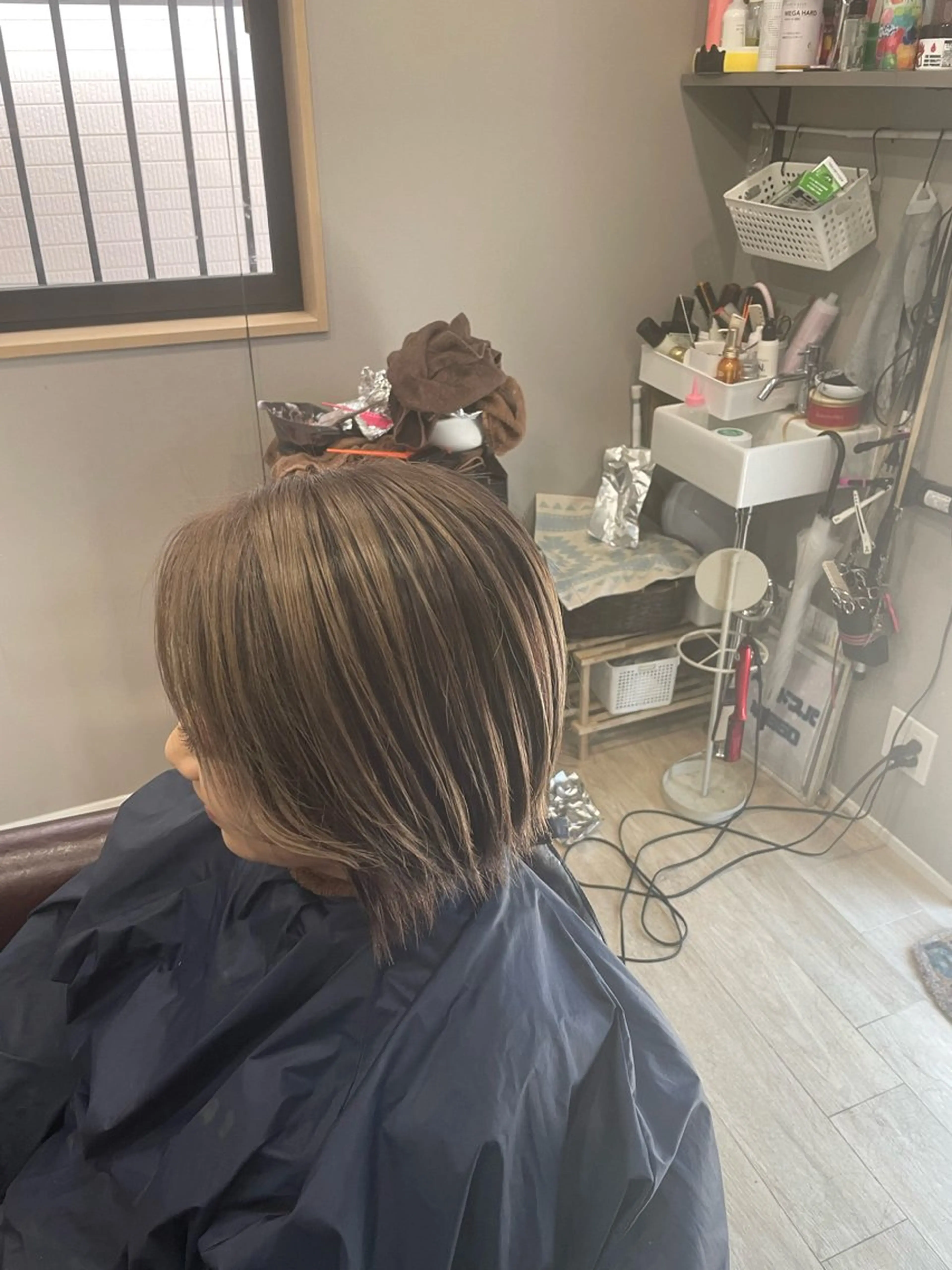 ミディアム カラー Hair room Leaのヘアスタイル